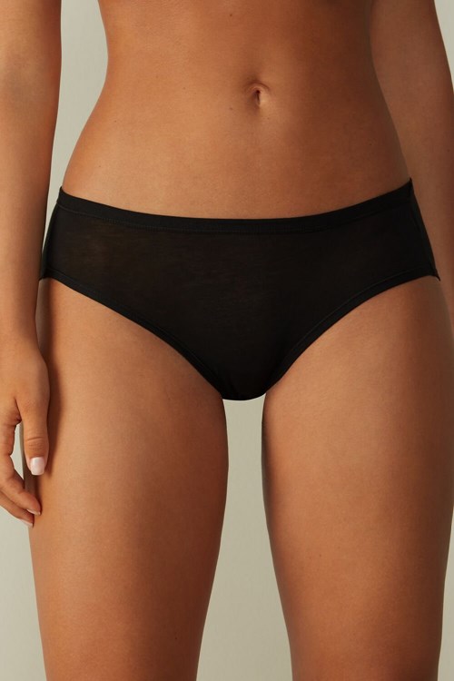 Intimissimi Ultralight Supima® Katoenen Briefs Zwart Zwart | 23819NXEO