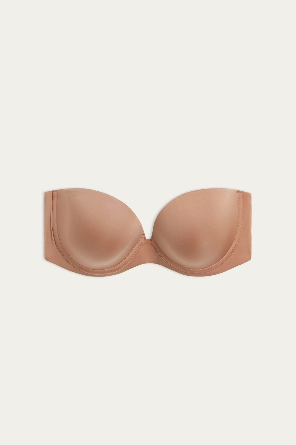 Intimissimi Anna Bandeau Bra in Ultralight Microfiber Beige | 19542FKYQ