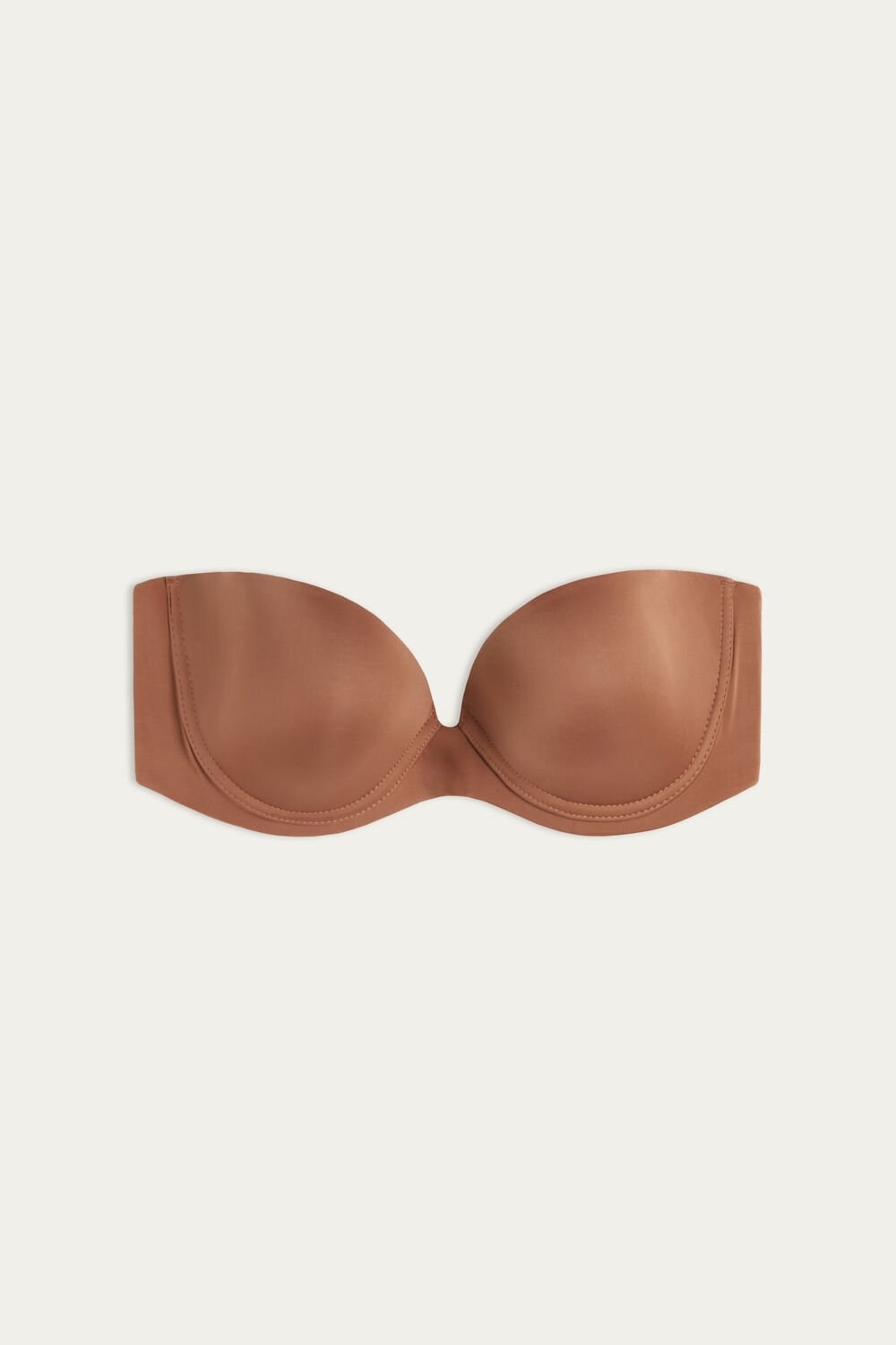 Intimissimi Anna Bandeau Bra in Ultralight Microfiber Donkerbeige | 57980ULIB