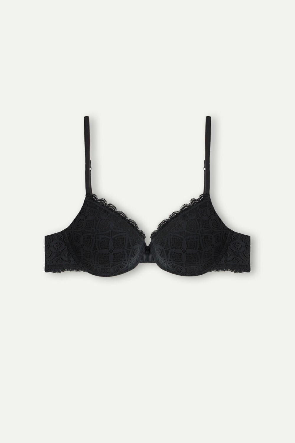 Intimissimi Bellissima Push-up Bra in Kanten Zwart Zwart | 45697EULZ