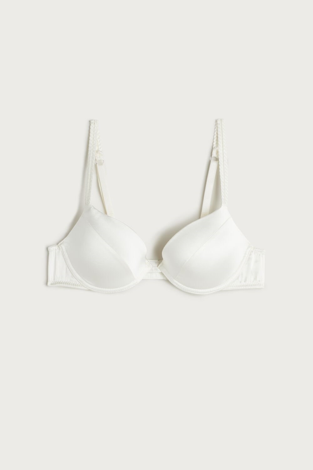 Intimissimi Bellissima Silk Push-Up Bra Wit | 97356HBDU