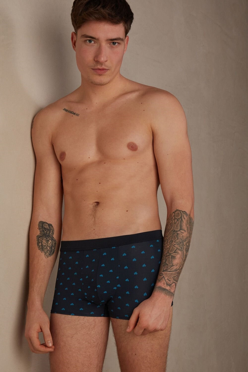 Intimissimi Bicycle Boxers in Microfiber Blauw Blauw | 81359QCKM