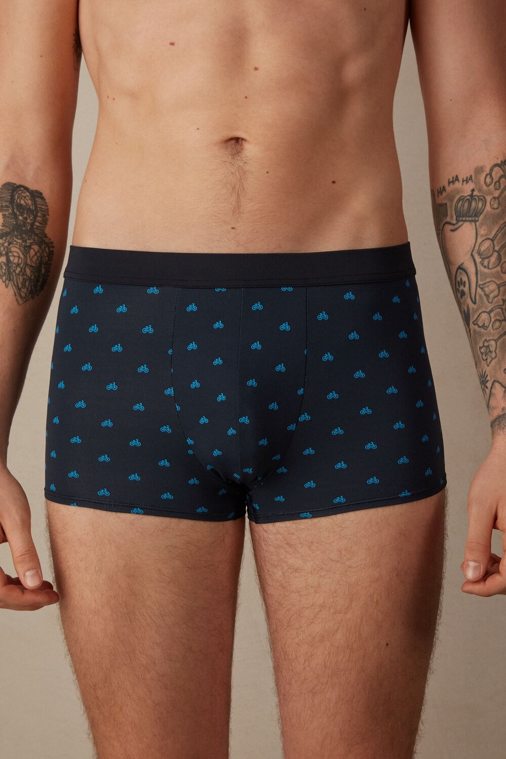 Intimissimi Bicycle Boxers in Microfiber Blauw Blauw | 81359QCKM