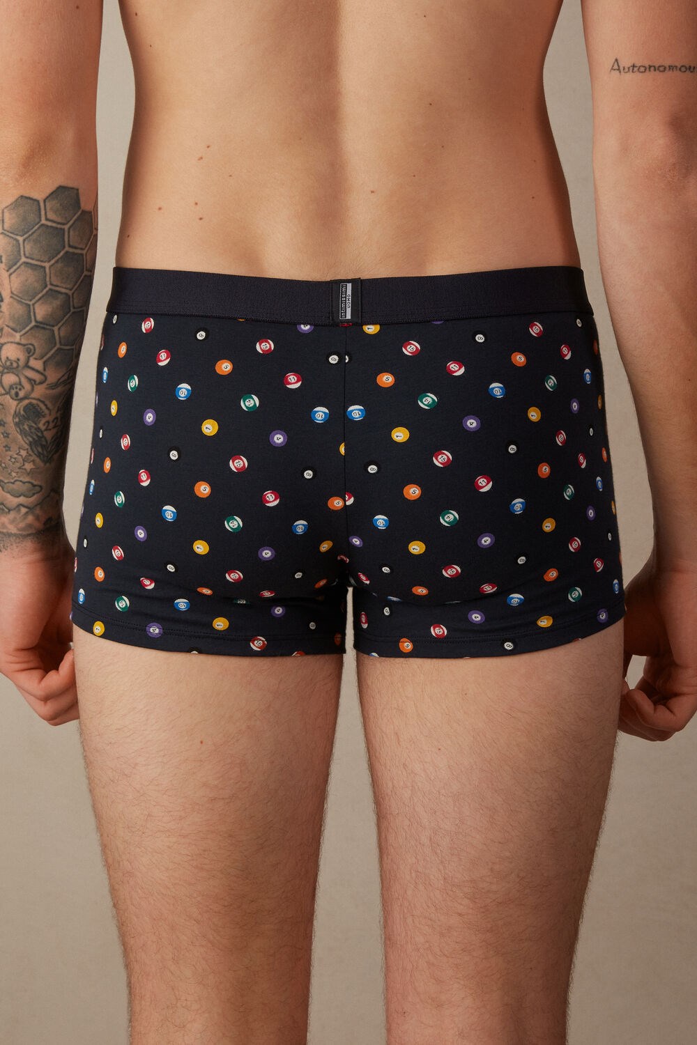 Intimissimi Billiard Boxers in Stretch Supima® Katoenen Blauw Blauw | 74938BOUQ