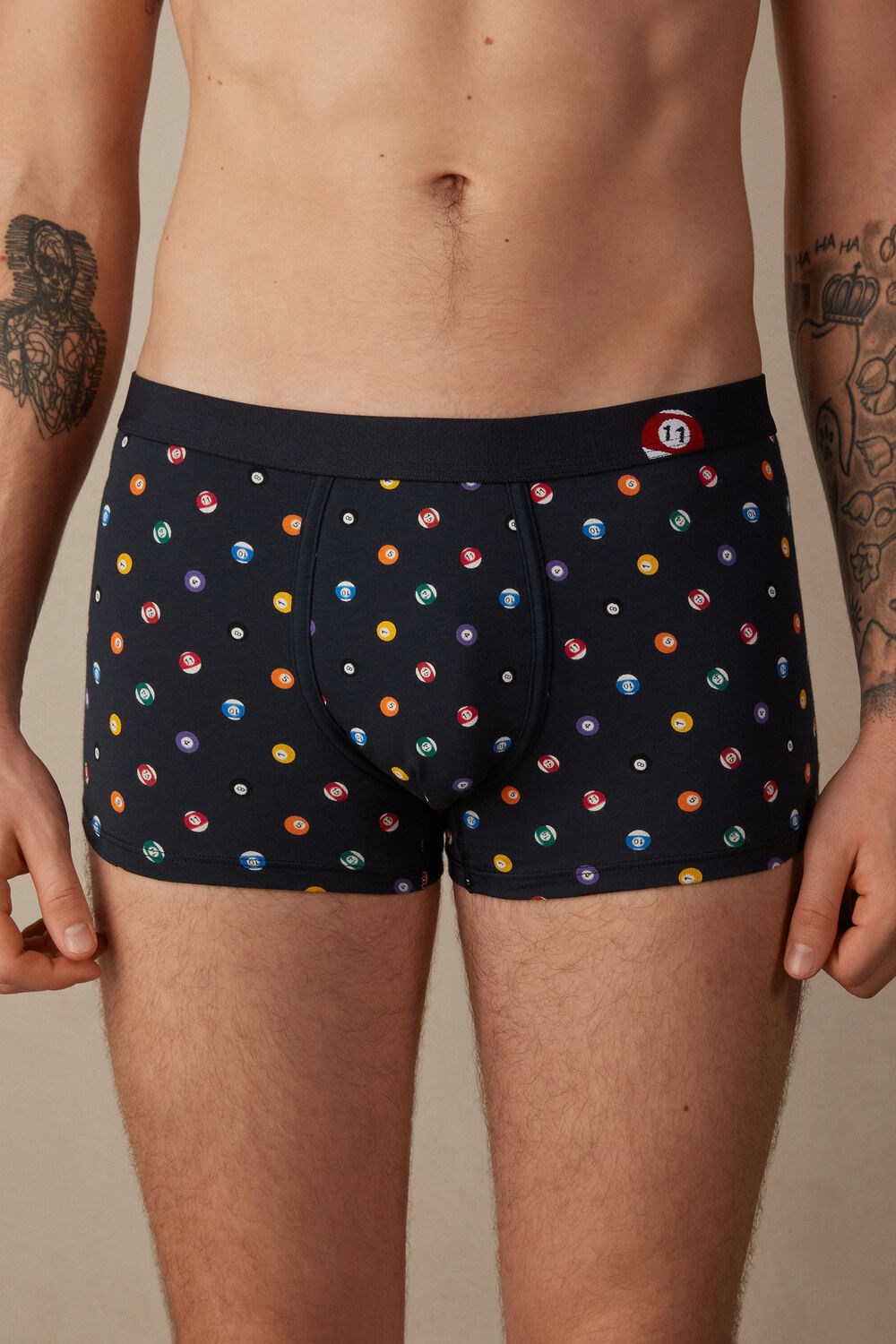 Intimissimi Billiard Boxers in Stretch Supima® Katoenen Blauw Blauw | 74938BOUQ