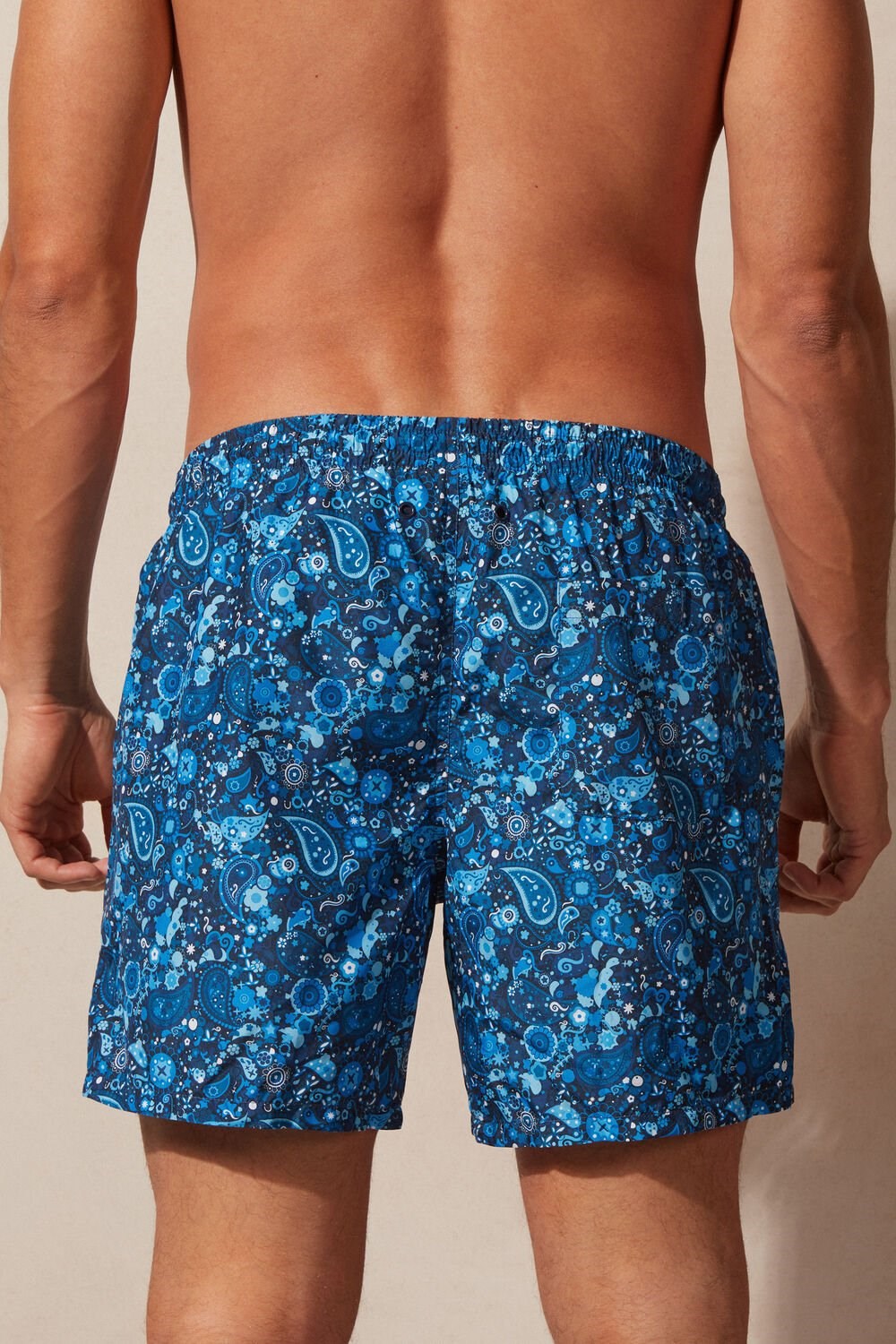 Intimissimi Blue Paisley Print Swim Trunks Blauw Blauw | 39061XCFK