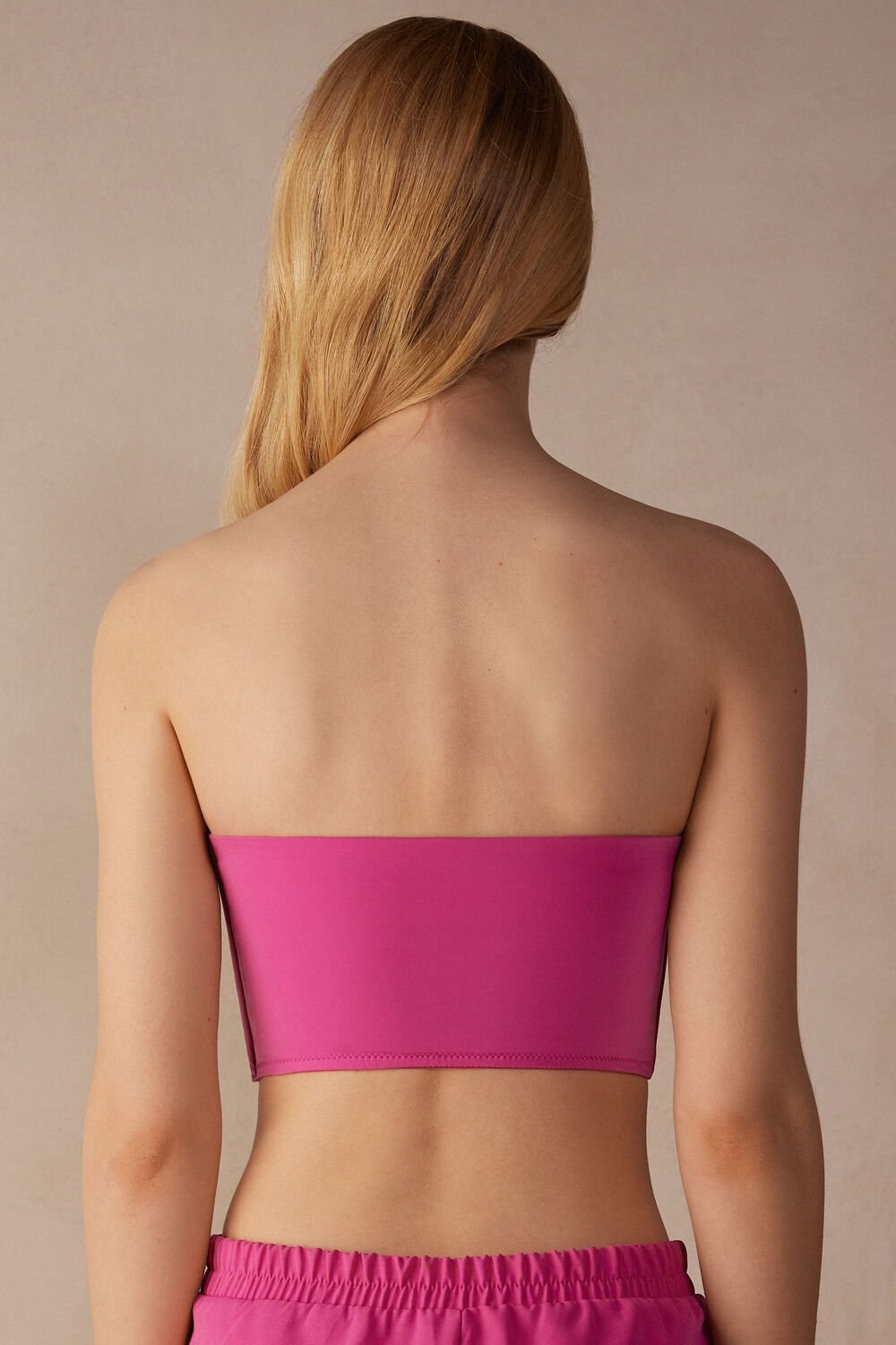 Intimissimi Bustier Bra Top in Ultralight Microfiber Roze Roze | 65809JTUX