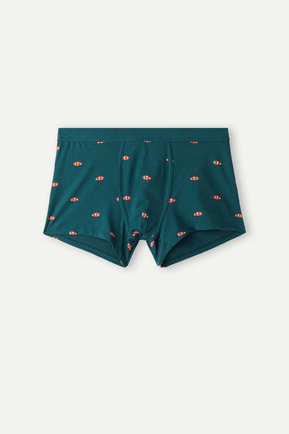 Intimissimi Clownfish Boxers in Natural Fresh Supima® Katoenen Groen Donkergroen | 41329XLJW