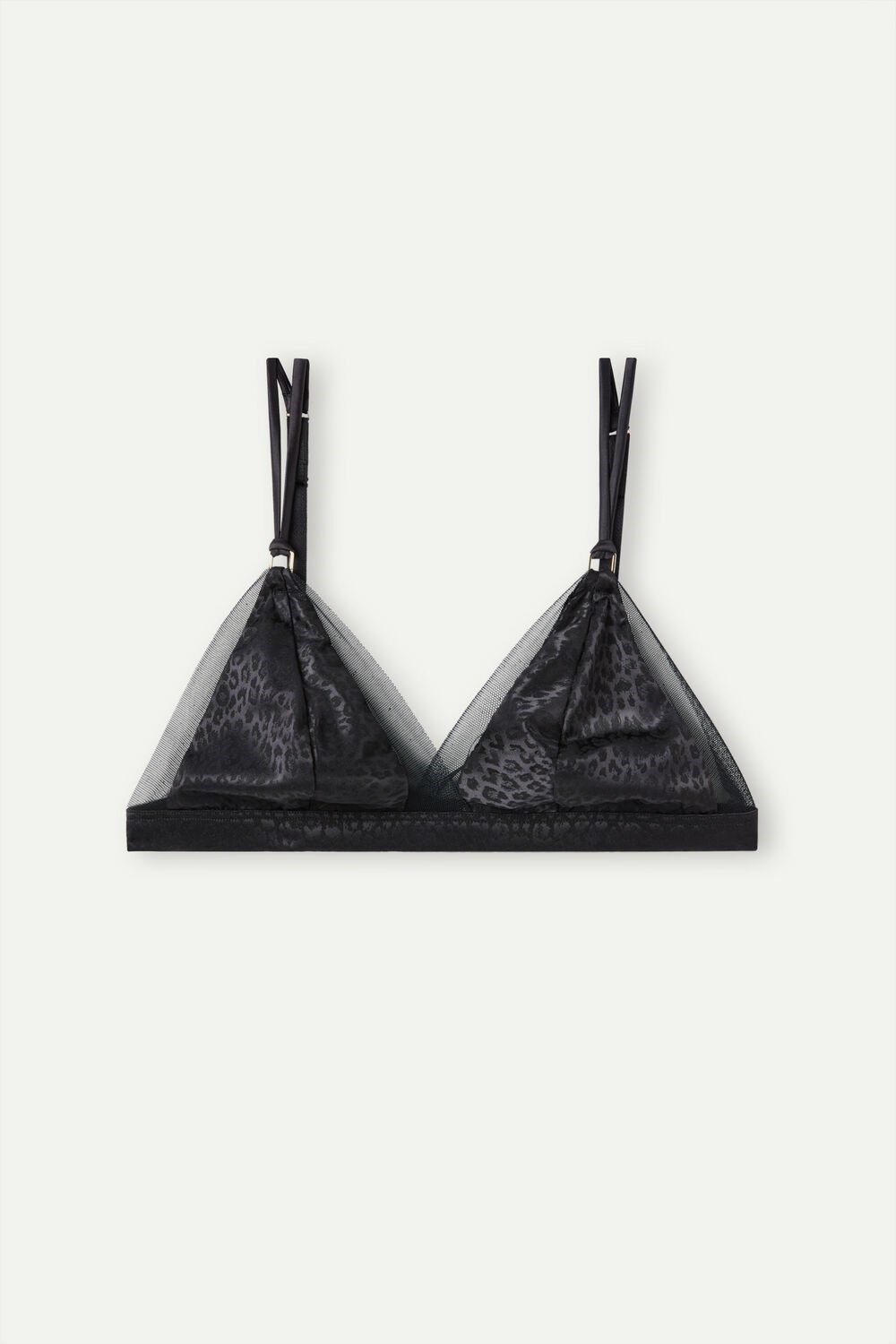 Intimissimi Cool Minimal Emma Triangle Bra Zwart Zwart | 15896JPGX