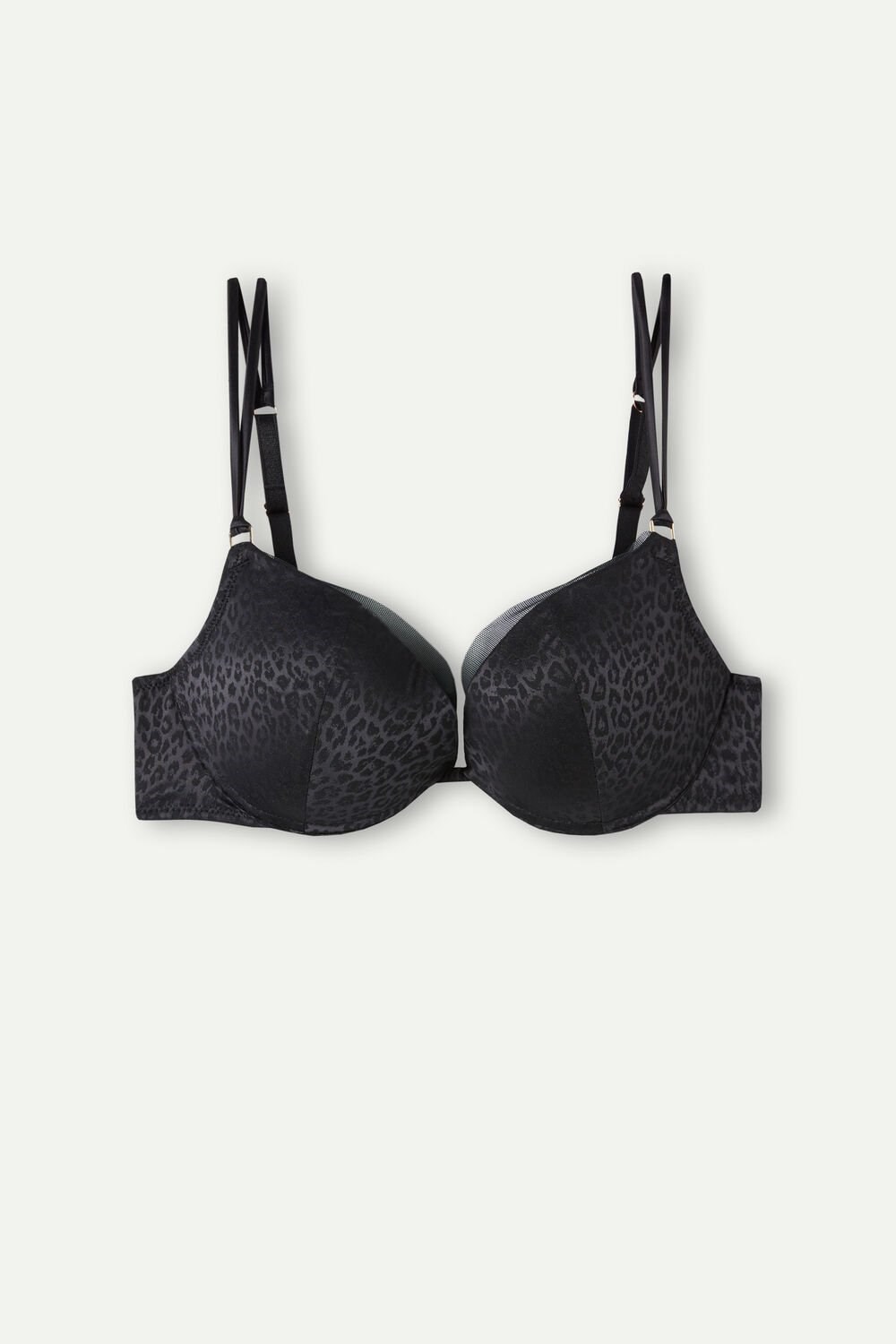 Intimissimi Cool Minimal Simona Super Push-up Bra Zwart Zwart | 32496XYNZ