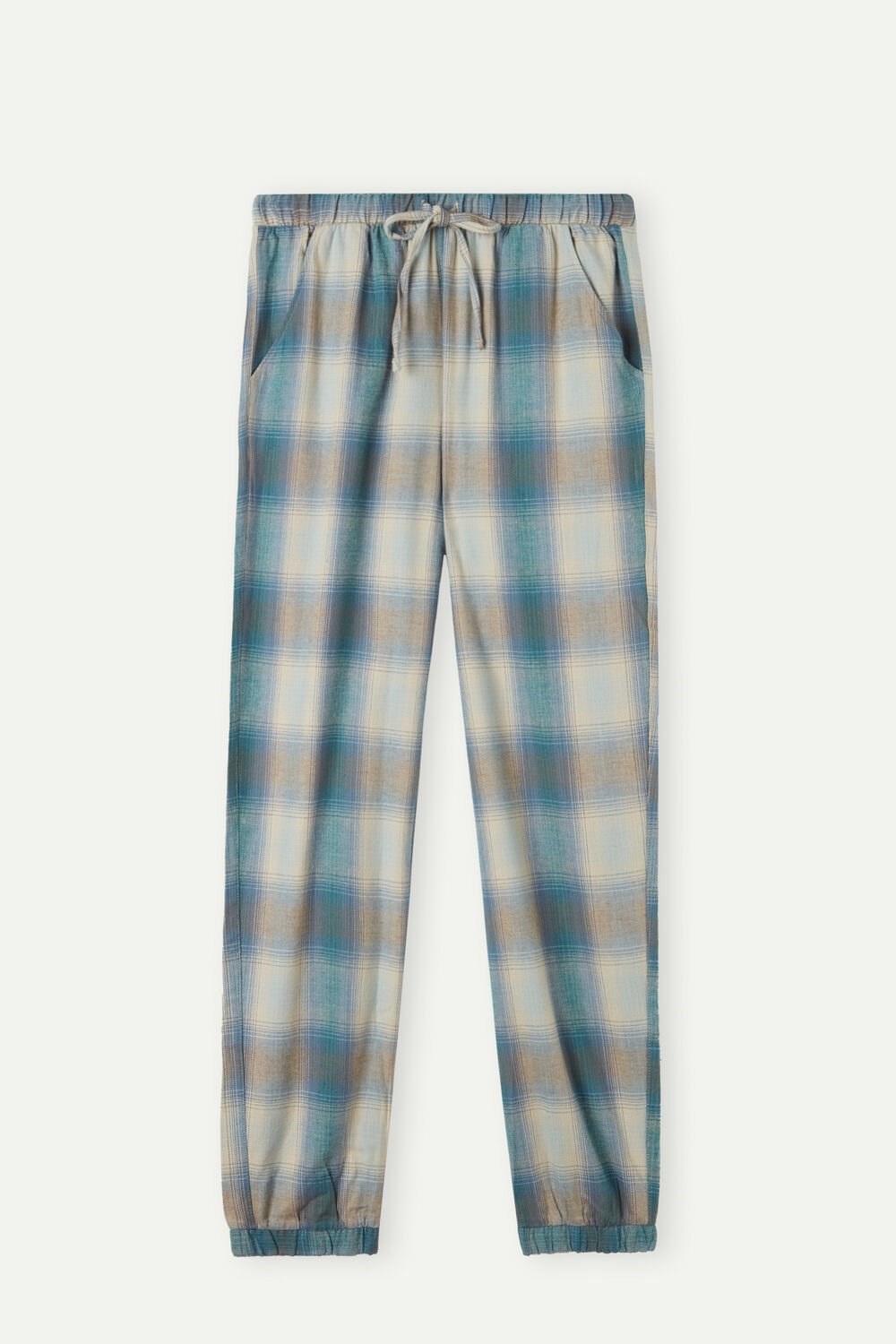 Intimissimi Cozy Mountains Brushed Cloth Pants with Cuffs Groen Blauw | 04258BNOQ