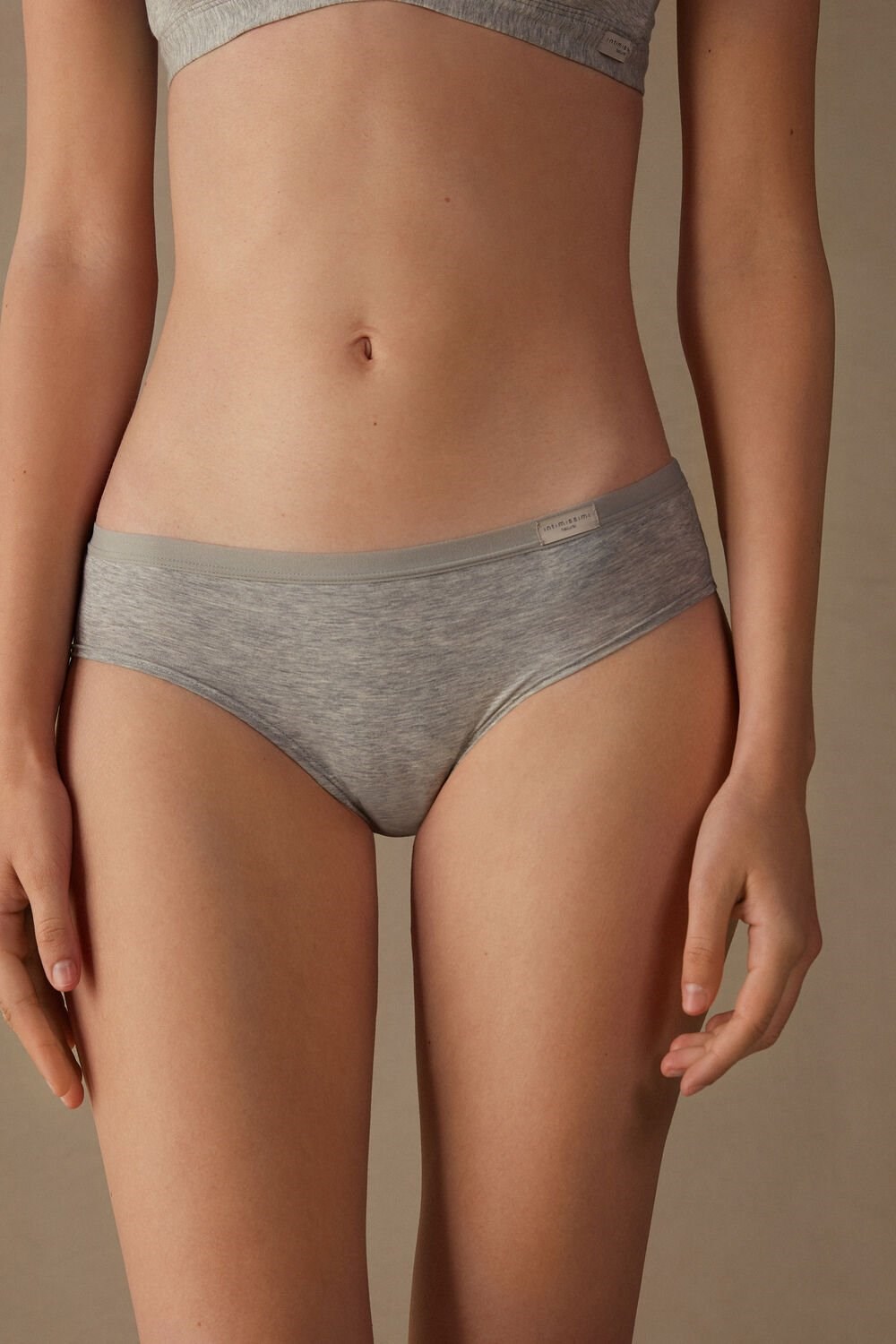 Intimissimi Cozy Panties in Katoenen Grijs Lichtgrijs | 45930MWOI