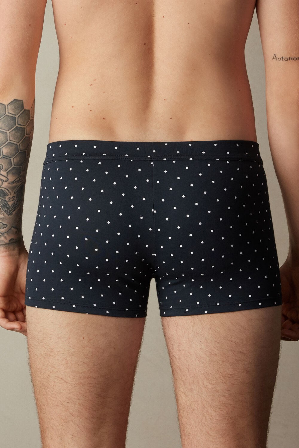 Intimissimi Dotted Boxers in Stretch Supima® Katoenen Blauw Blauw | 23874EKZS