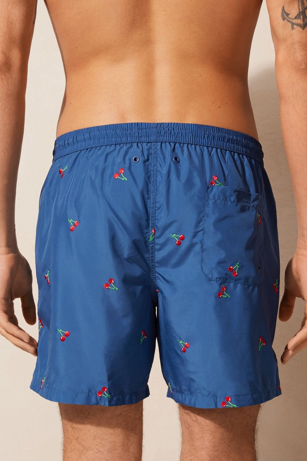 Intimissimi Embroidered Cherry Swim Trunks Blauw Blauw | 12874QMEG