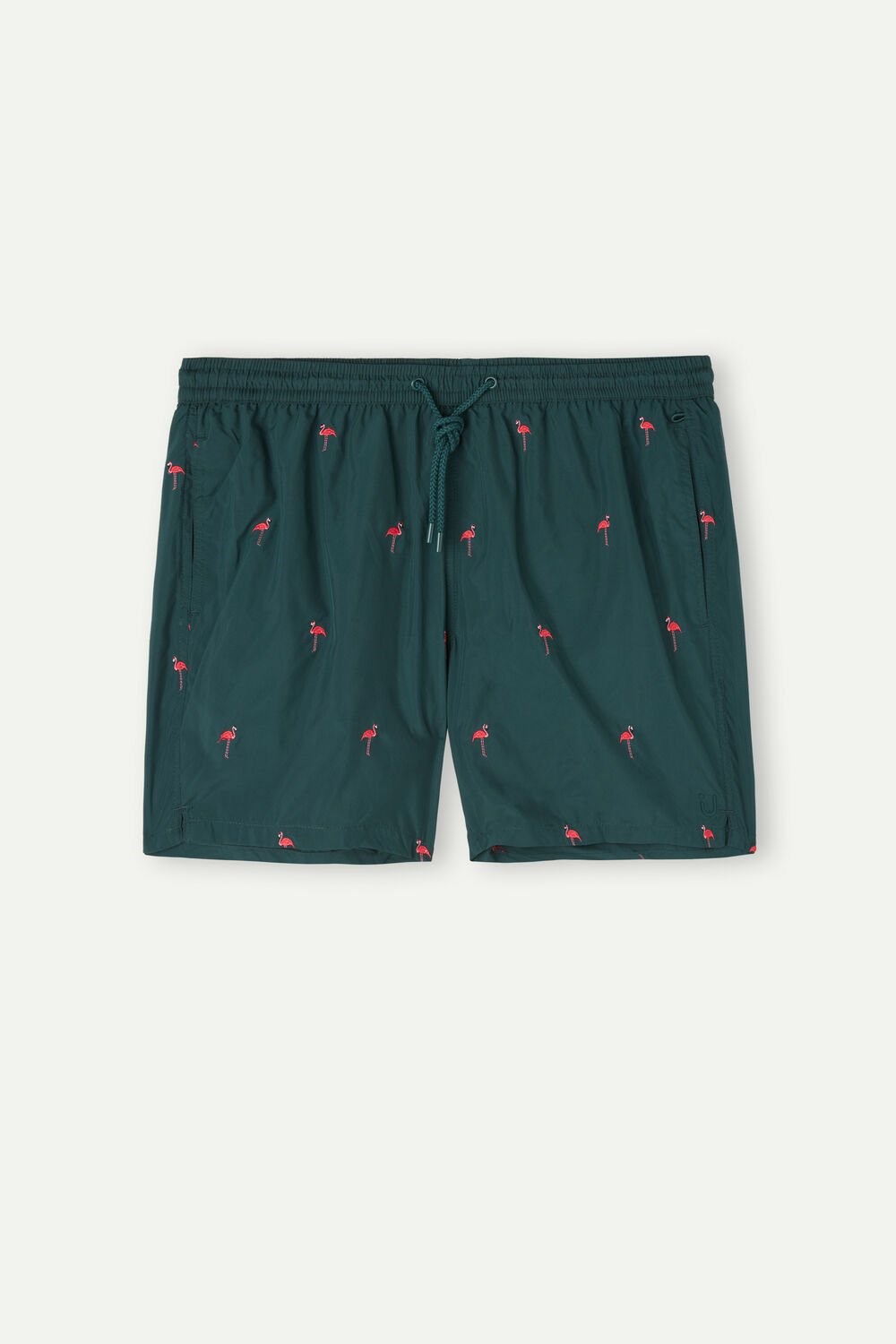 Intimissimi Embroidered Flamingo Swim Trunks Groen Donkergroen | 39247EJXB