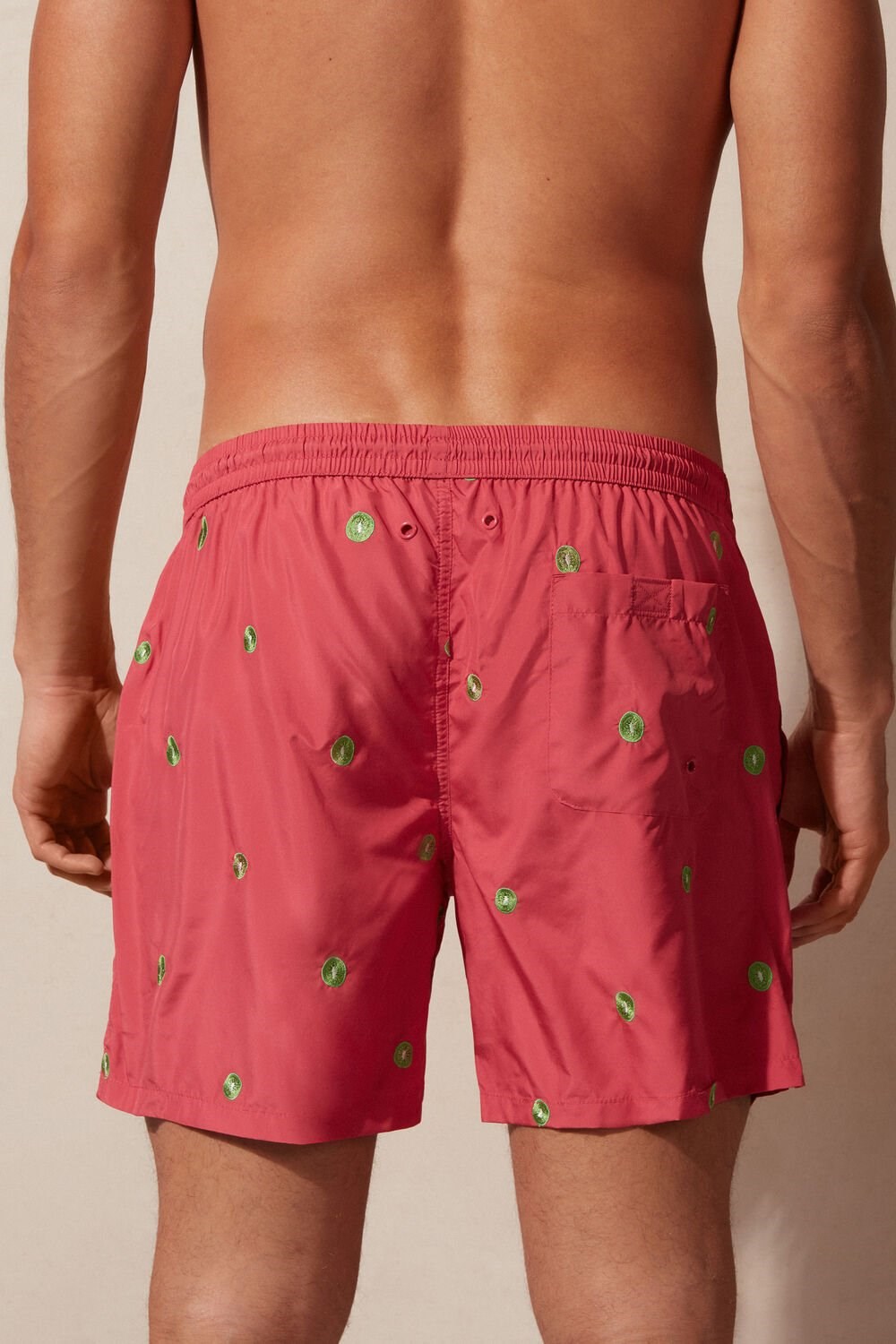 Intimissimi Embroidered Kiwi Swim Trunks Rood Donkerroze | 49028YMIF