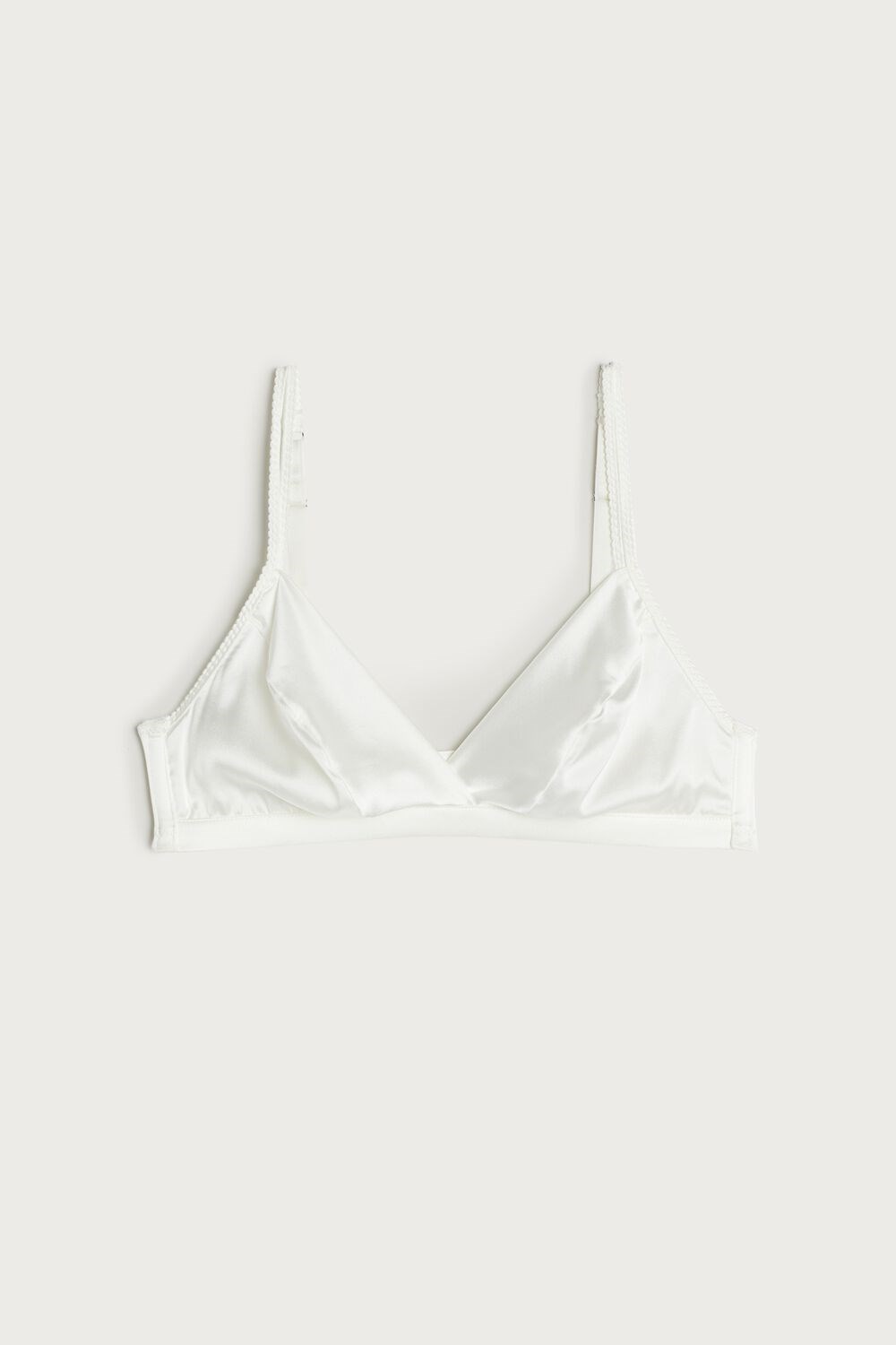 Intimissimi Emma Silk Triangle Bra Wit | 49870OVET