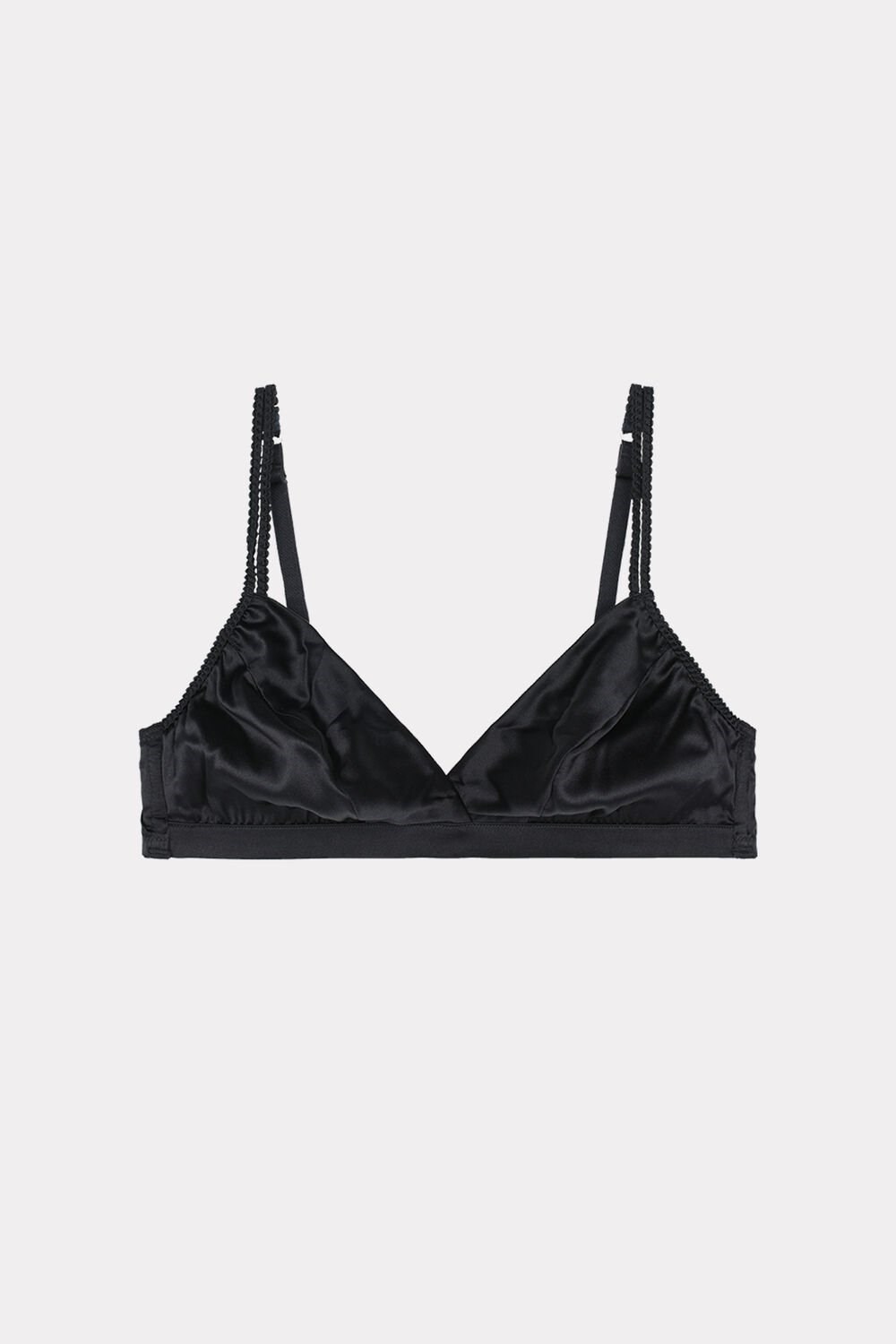 Intimissimi Emma Silk Triangle Bra Zwart Zwart | 74892CKEQ