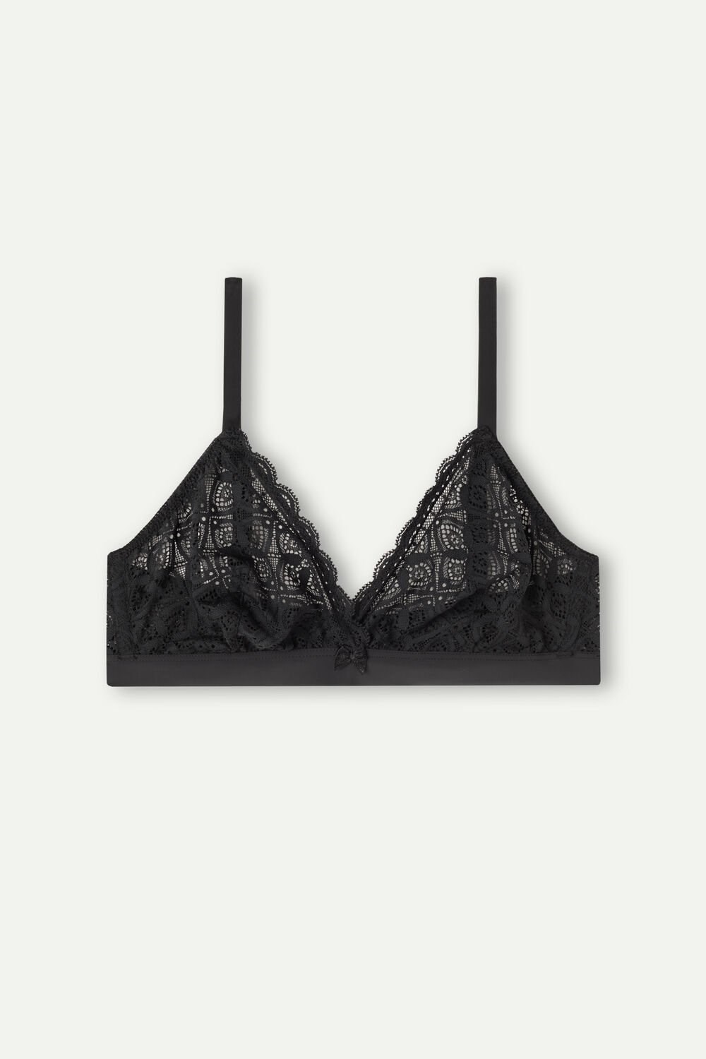 Intimissimi Emma Triangle Bra in Kanten Zwart Zwart | 94785CMSE