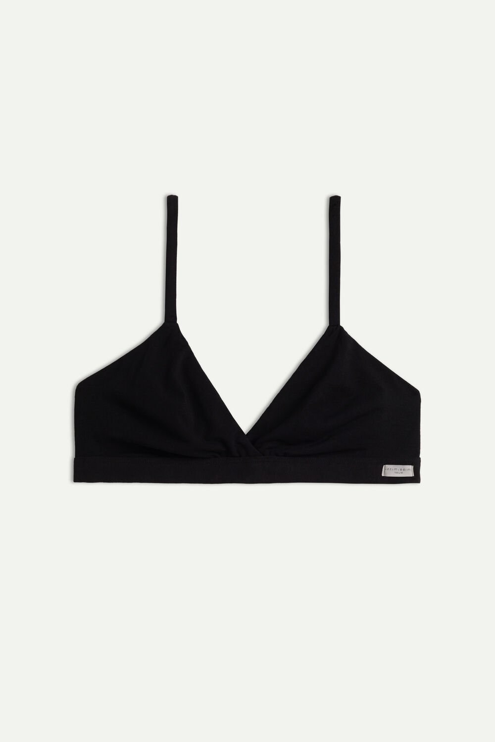 Intimissimi Emma Triangle Bra in Natural Katoenen Zwart Zwart | 42085VSAR