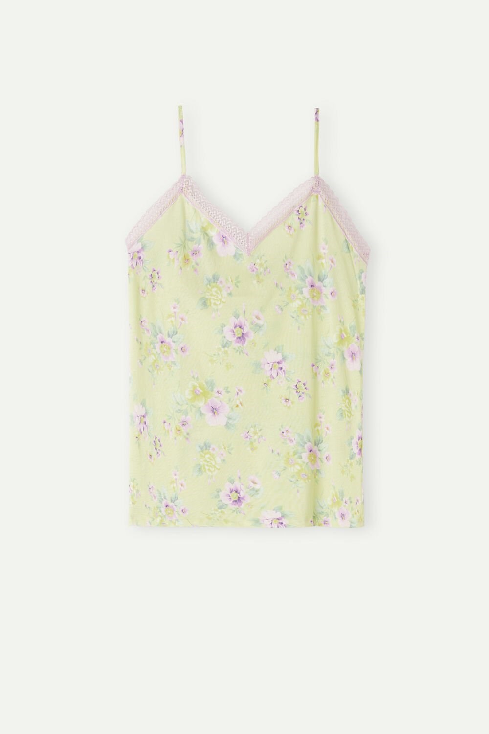 Intimissimi Flower Power Top in Supima® Ultrafresh Katoenen Geel Geel | 89046YXGA