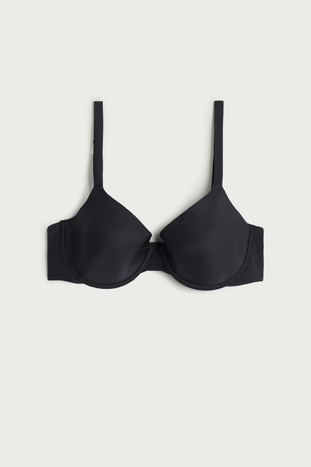 Intimissimi Francesca Ultralight Microfiber Balconette Bra Zwart Zwart | 12673JQRE