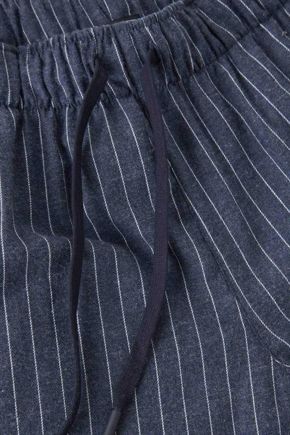 Intimissimi Full Length Pants in Denim Pinstripe Patterned Brushed Cloth Blauw Blauw | 13294KPTL