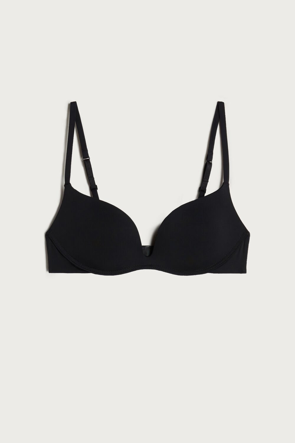 Intimissimi Gioia B Cup Microfiber Super Push-Up Bra Zwart Zwart | 96518PUEV