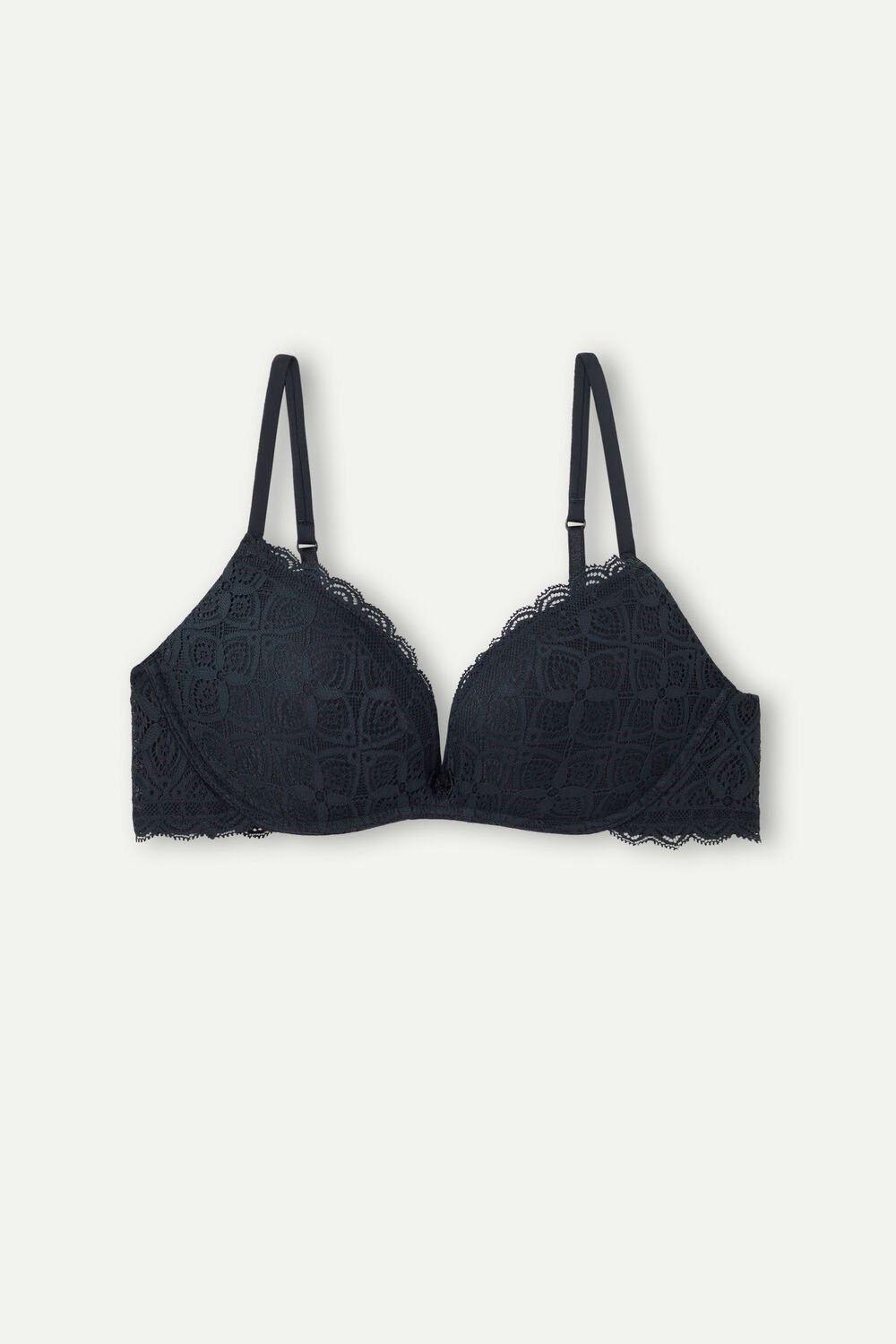 Intimissimi Gioia Super Push-Up Bra in Kanten Zwart Zwart | 31578NJXV