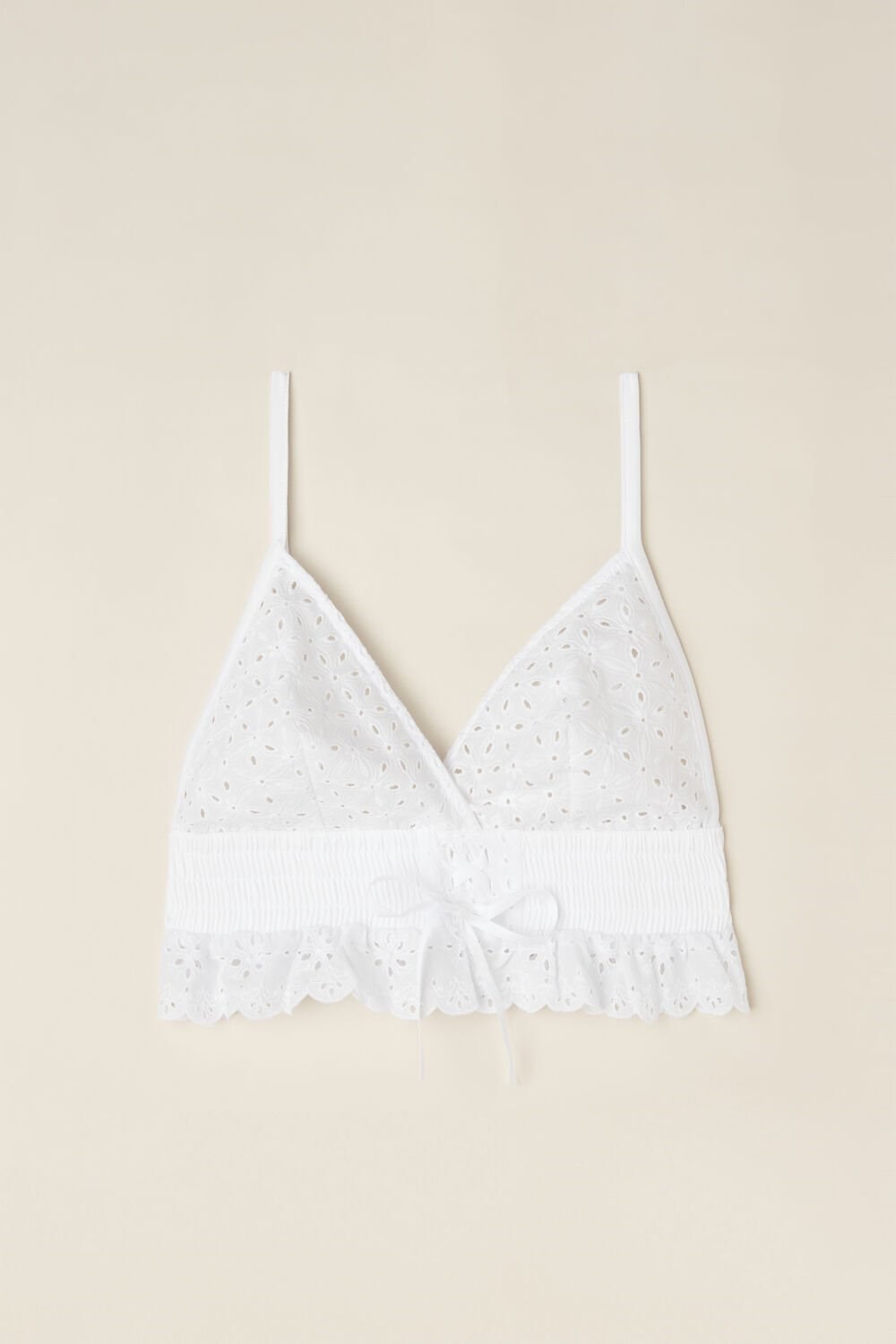 Intimissimi Hello Sunshine Sangallo Kanten Bra Top Wit Wit | 18239RLYK