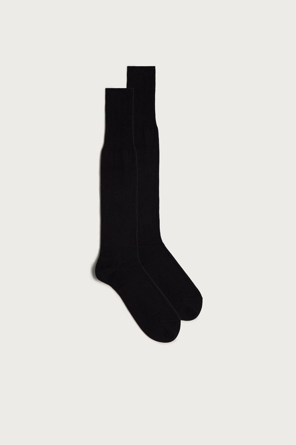 Intimissimi Hoge Cashmere-Silk-Katoenen Blend Socks Zwart Zwart | 42670GXCZ