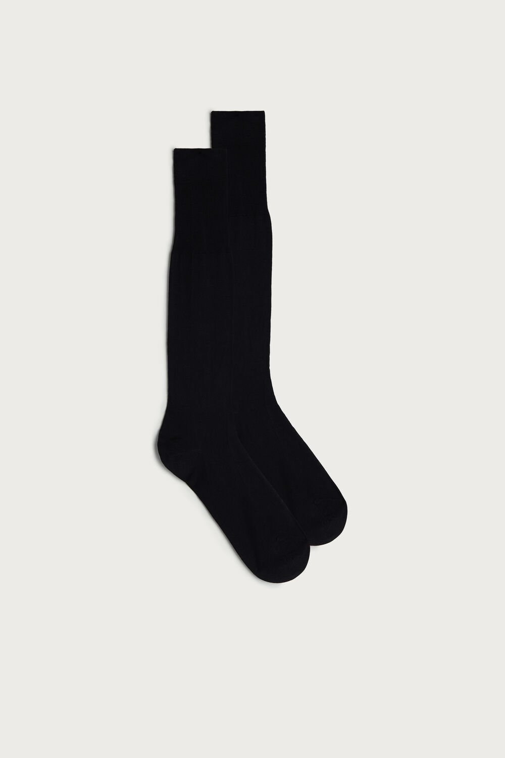 Intimissimi Hoge Sateen Egyptian Katoenen Socks Zwart Zwart | 70139VDQH