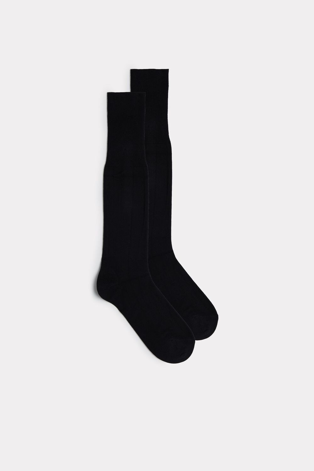 Intimissimi Hoge Warm Katoenen Socks Zwart Zwart | 70698DRUY