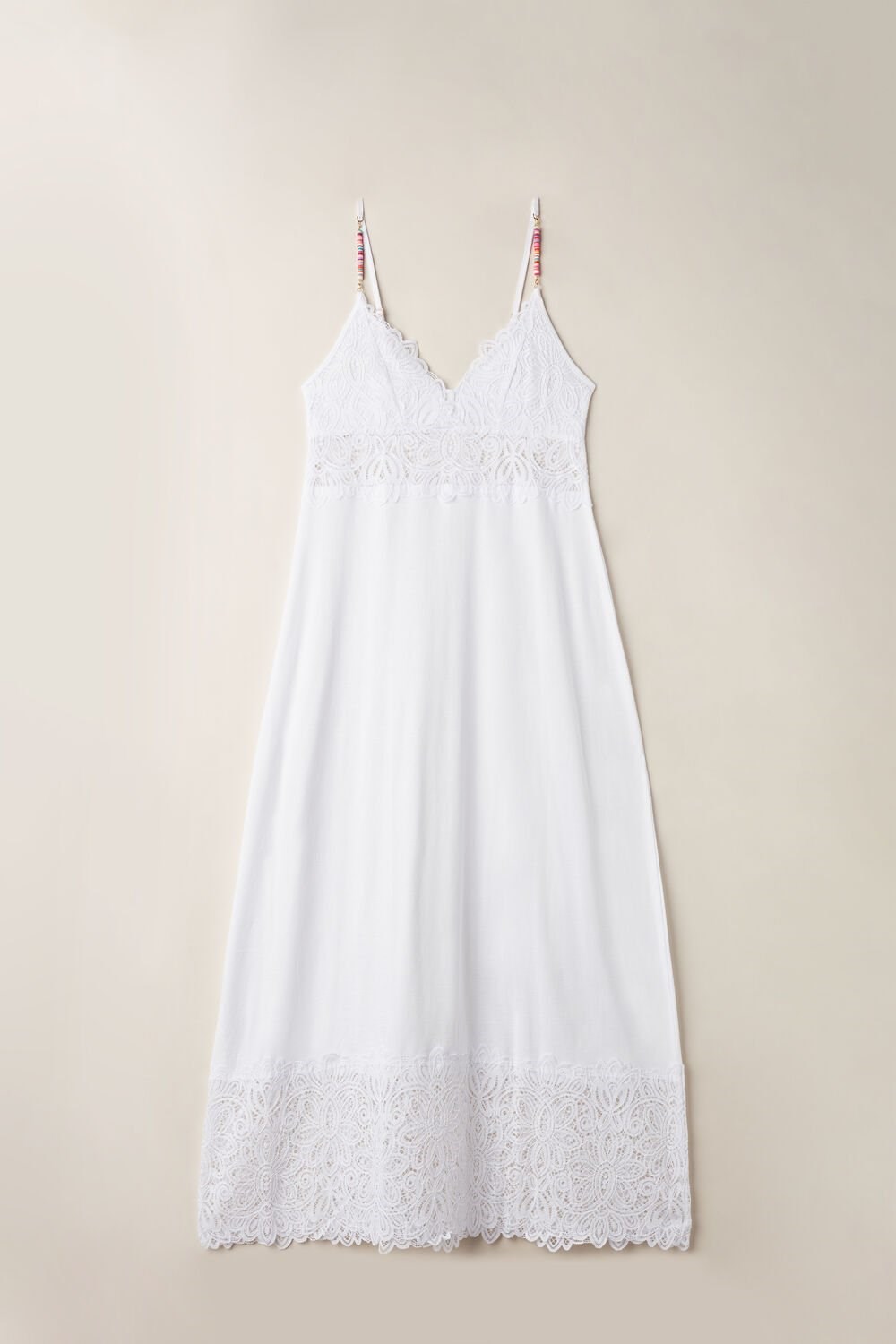 Intimissimi Hot Summer Days Long Nightgown in Supima® Ultrafresh Katoenen Wit Wit | 02147CBPQ