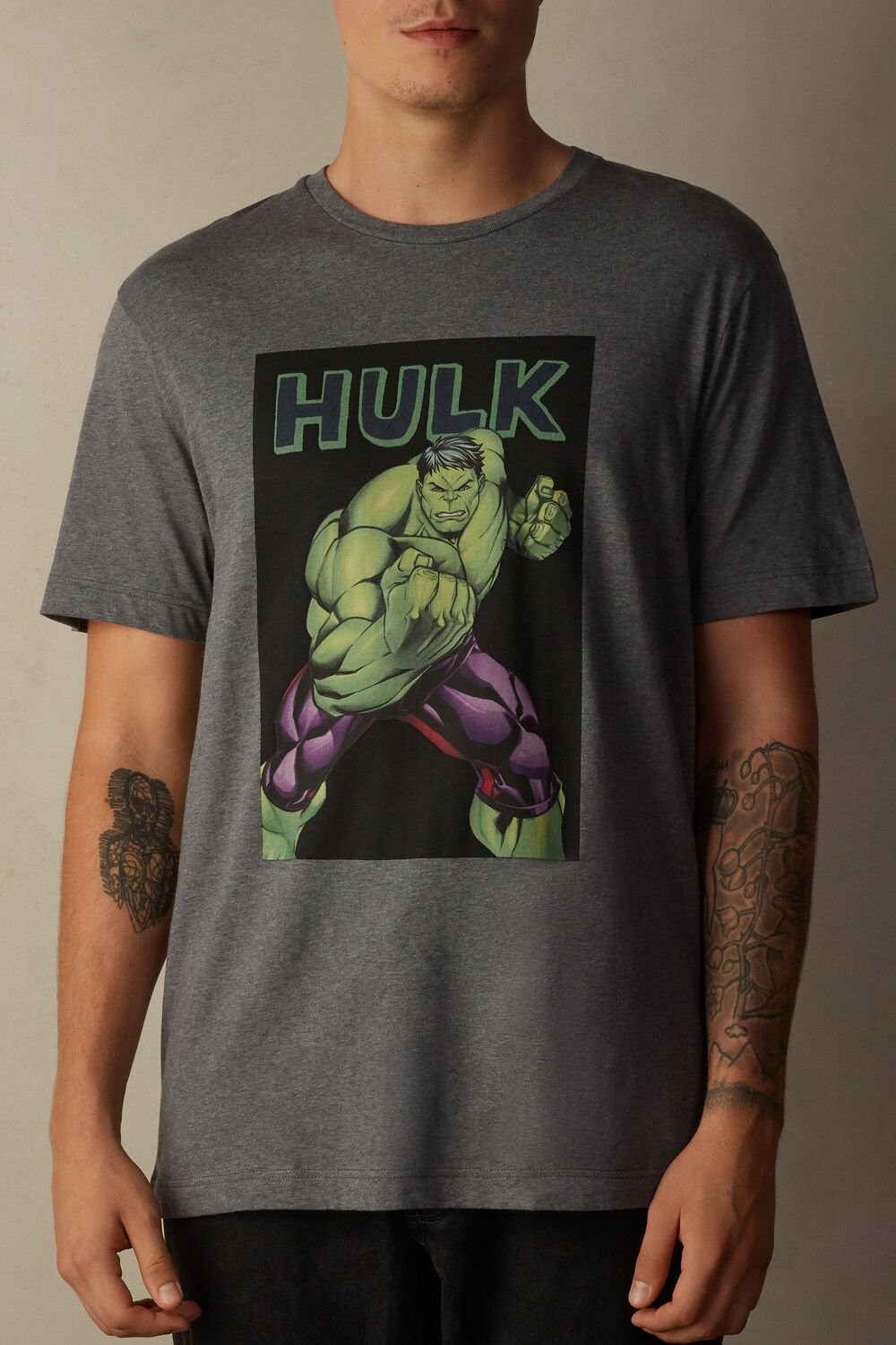 Intimissimi Hulk Print T-shirt Donkergrijs | 71983GXKQ