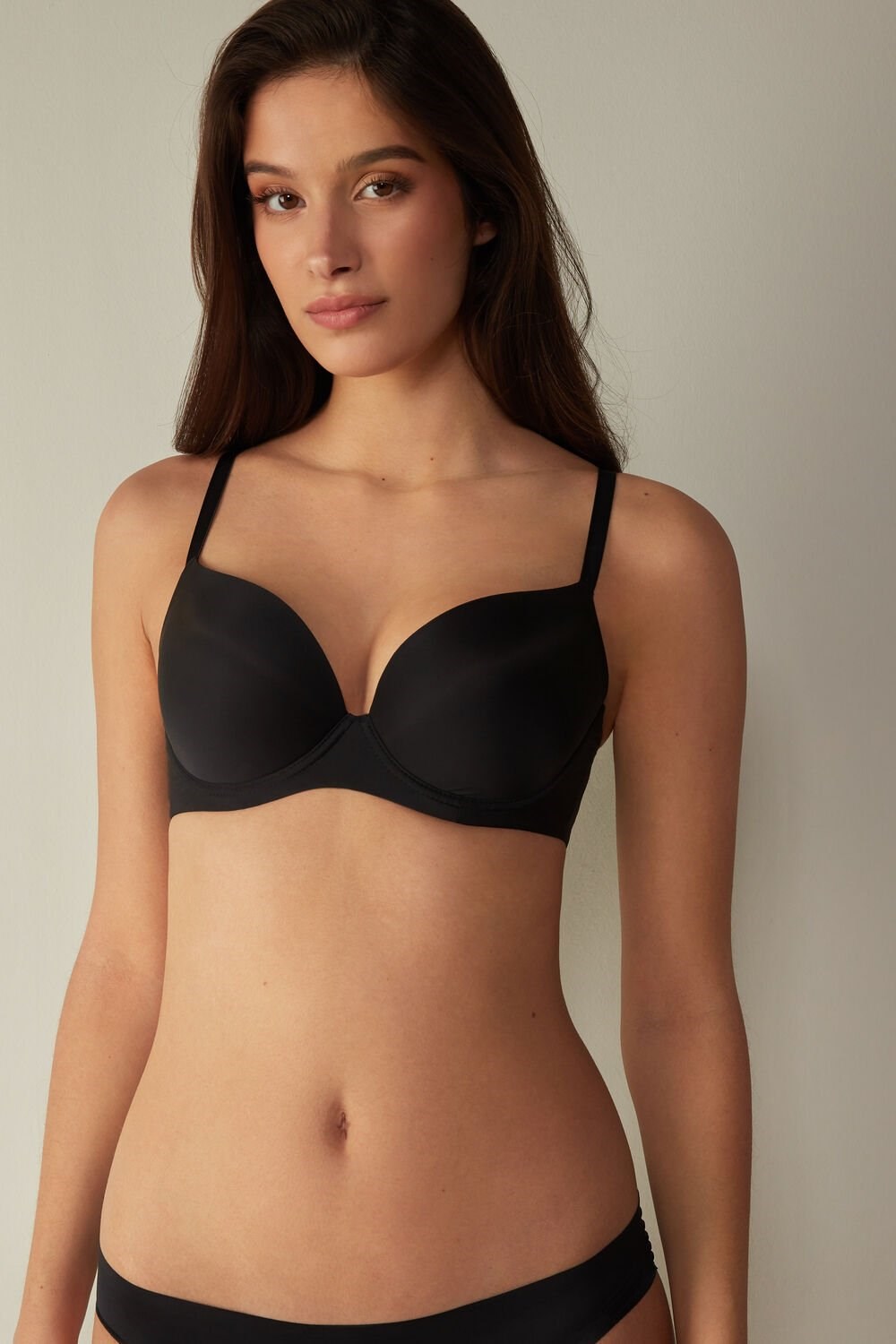 Intimissimi Irina Microfiber Balconette Bra Zwart Zwart | 79645NADB