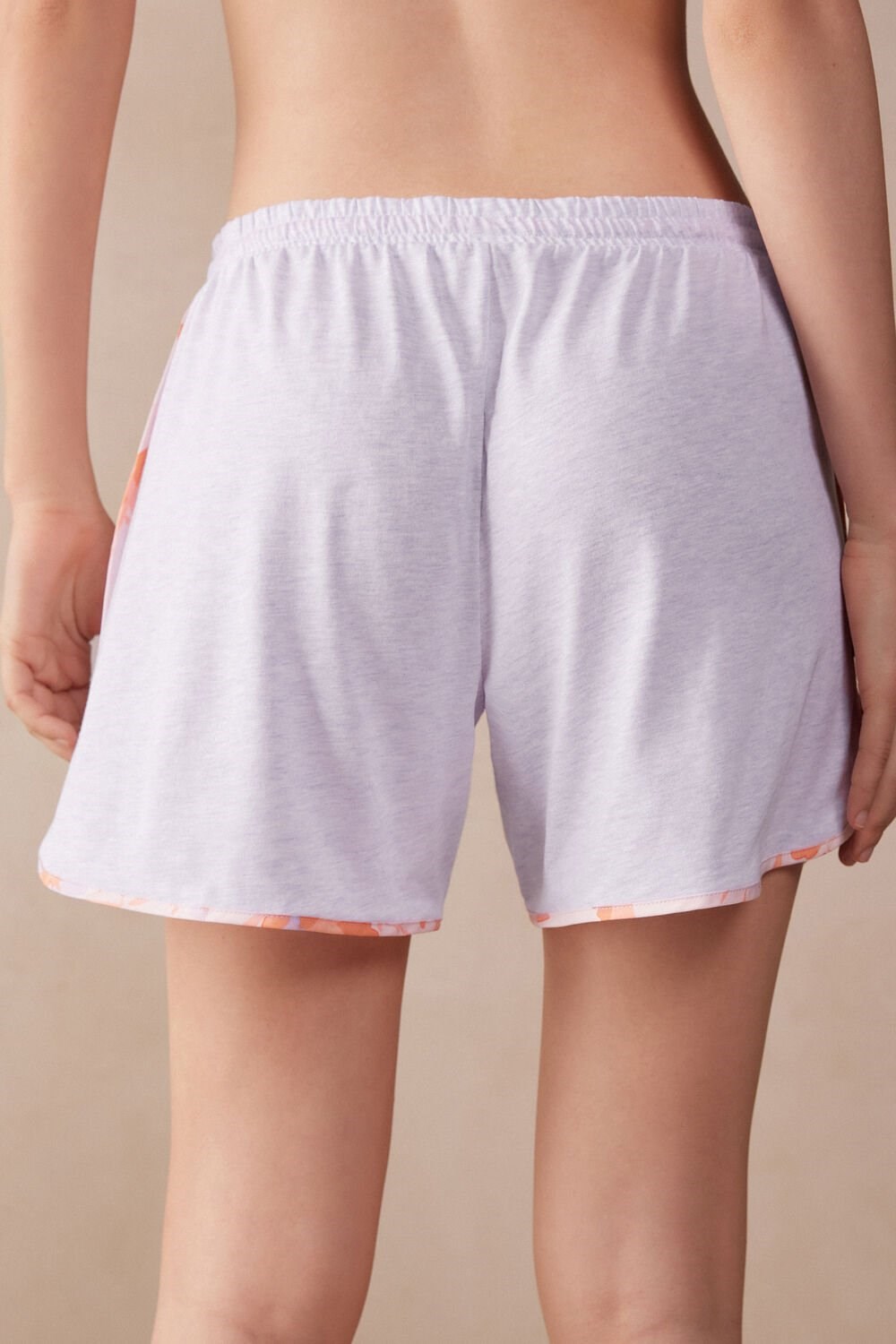 Intimissimi Iris and Apricot Supima® Ultrafresh Katoenen Shorts Violet - 3059 - Bianco | 74531XYRL