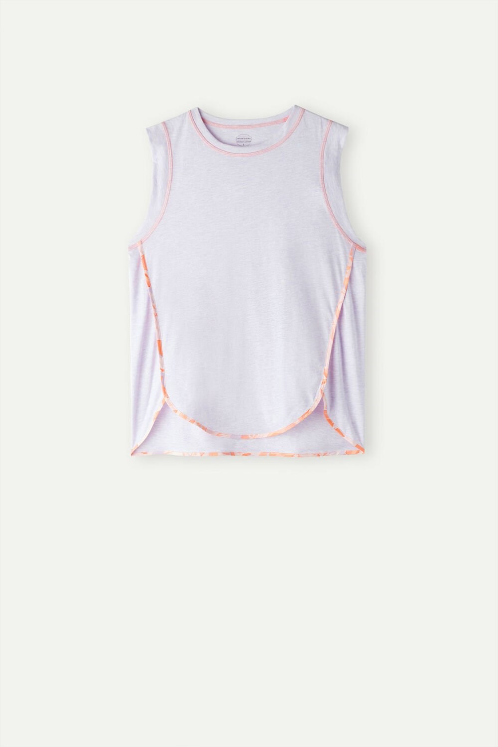 Intimissimi Iris and Apricot Ultrafresh Supima® Katoenen Tank Top Violet - 3059 - Bianco | 05973GQYD