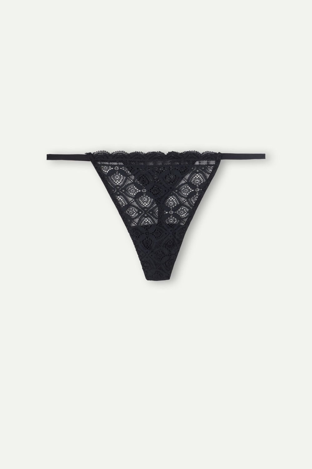 Intimissimi Kanten String String Zwart Zwart | 30816WIPQ