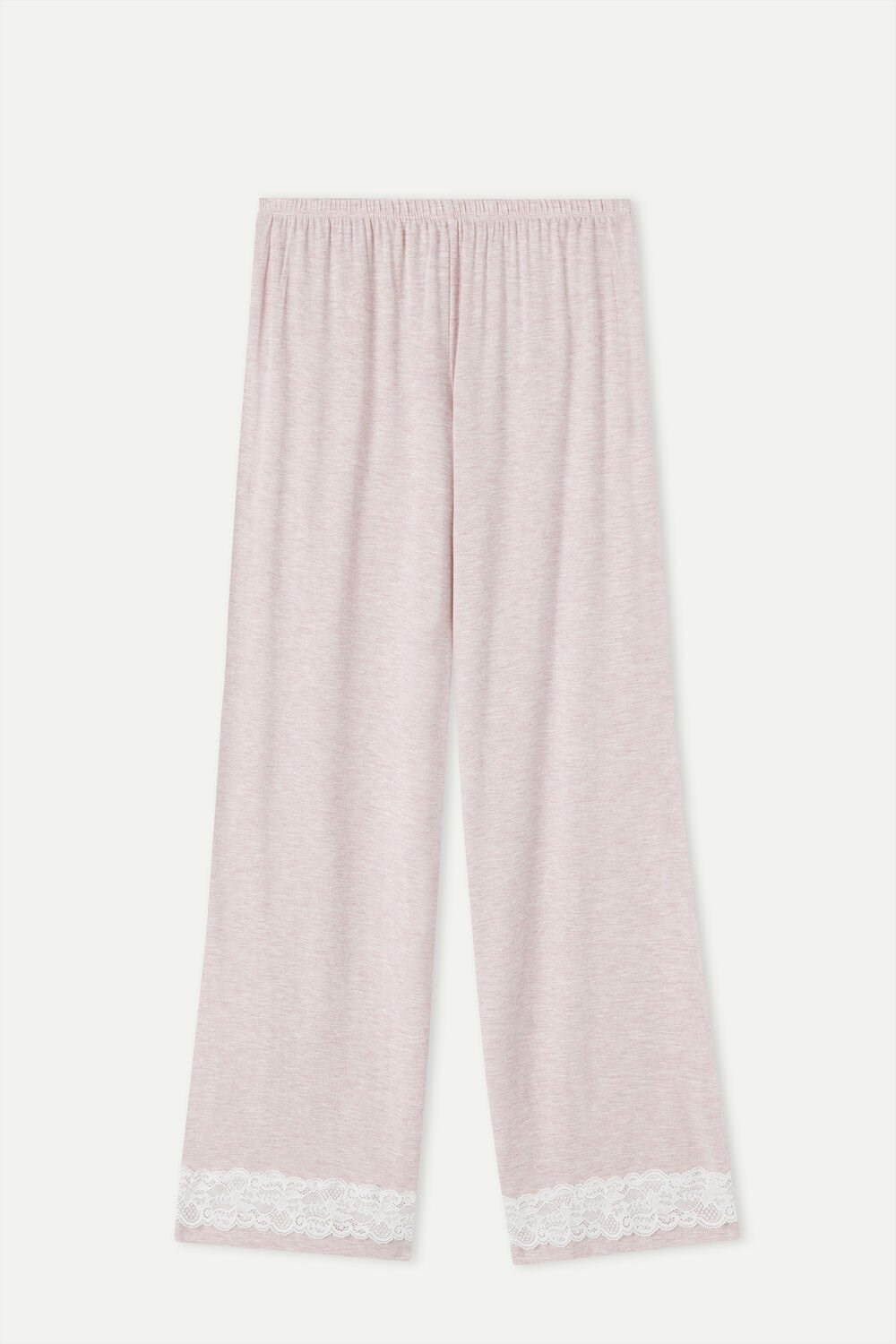 Intimissimi Kanten Trim Full Length Pants in Modal Roze Lichtroze | 60359NOFE