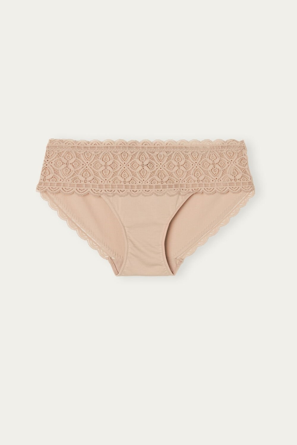 Intimissimi Kanten and Katoenen High Rise Panties Beige | 12703WAZM