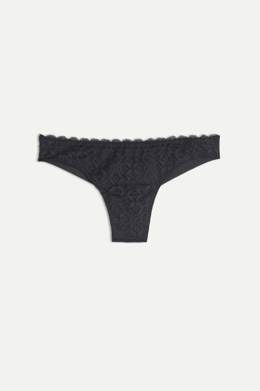 Intimissimi Kanten and Microfiber Brazilian Zwart Zwart | 18029LOVR