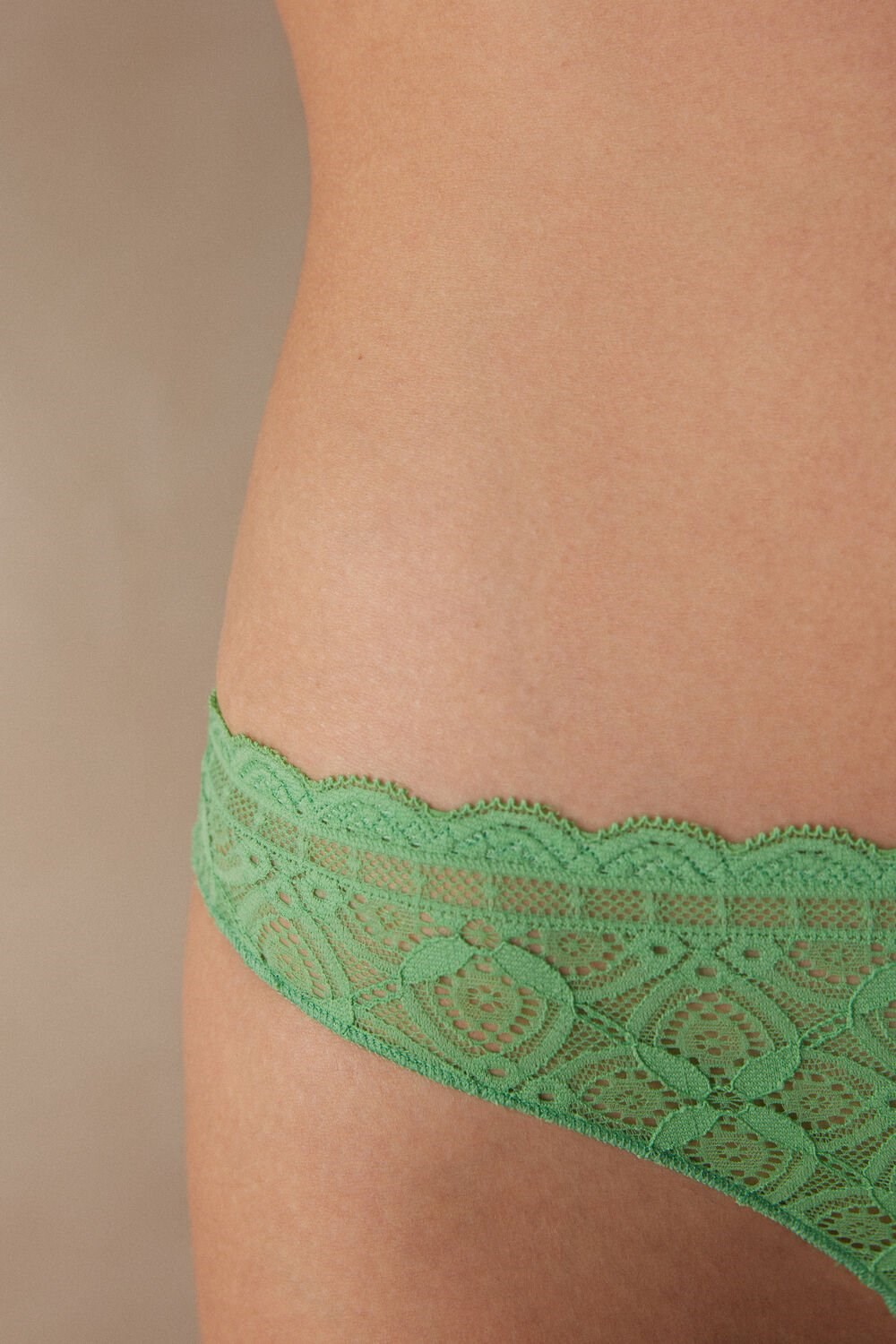 Intimissimi Kanten and Microfiber Brazilian Groen Mintgroen | 63217IZET