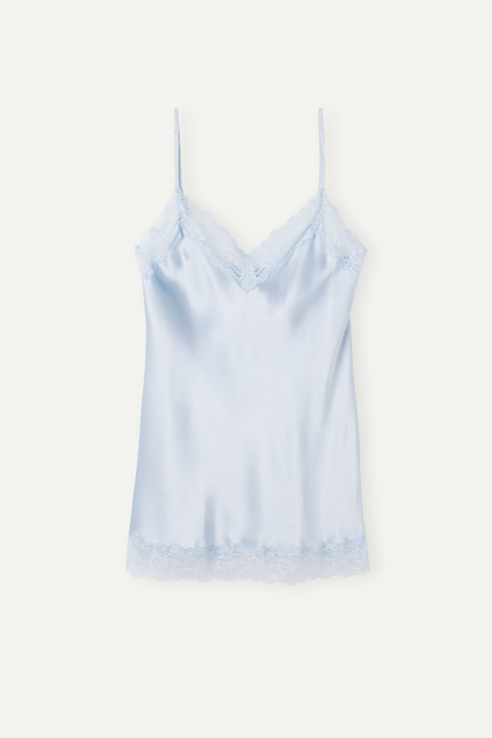 Intimissimi Kanten and Silk Top Blauw Blauw | 76931OCFQ