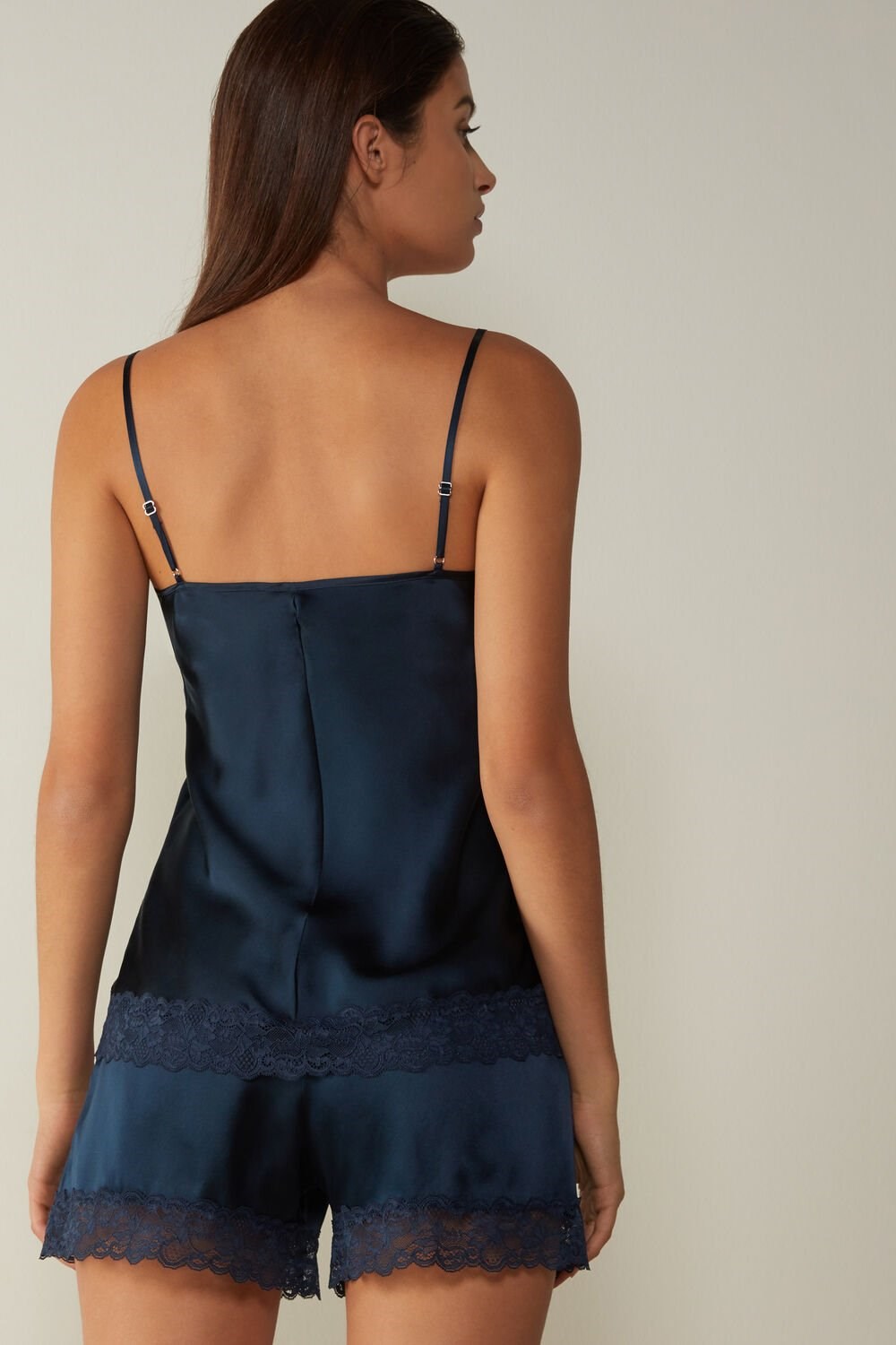 Intimissimi Kanten and Silk Top Blauw Blauw | 93125ILDG