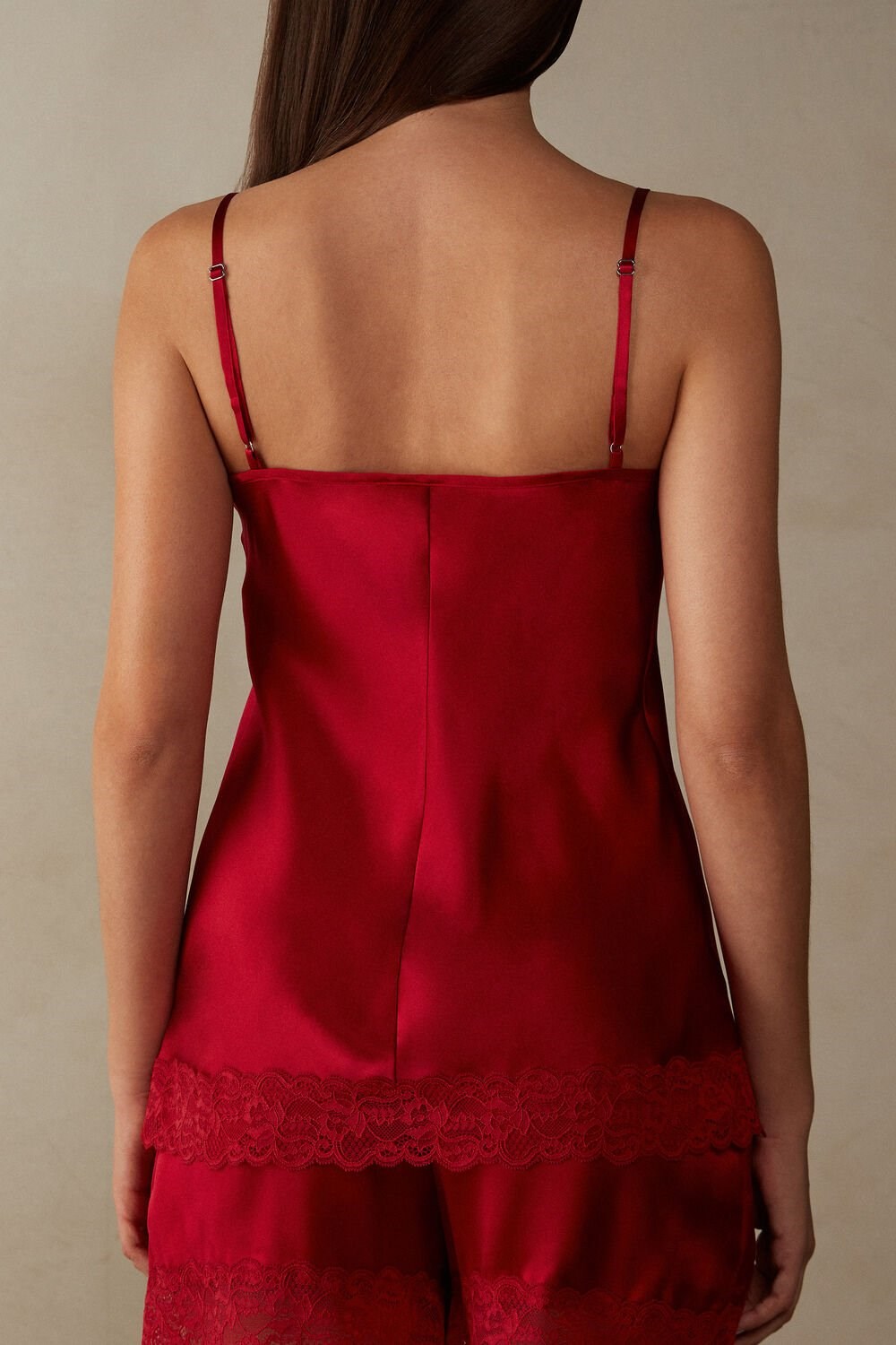 Intimissimi Kanten and Silk Top Rood Rood | 56310LVGT