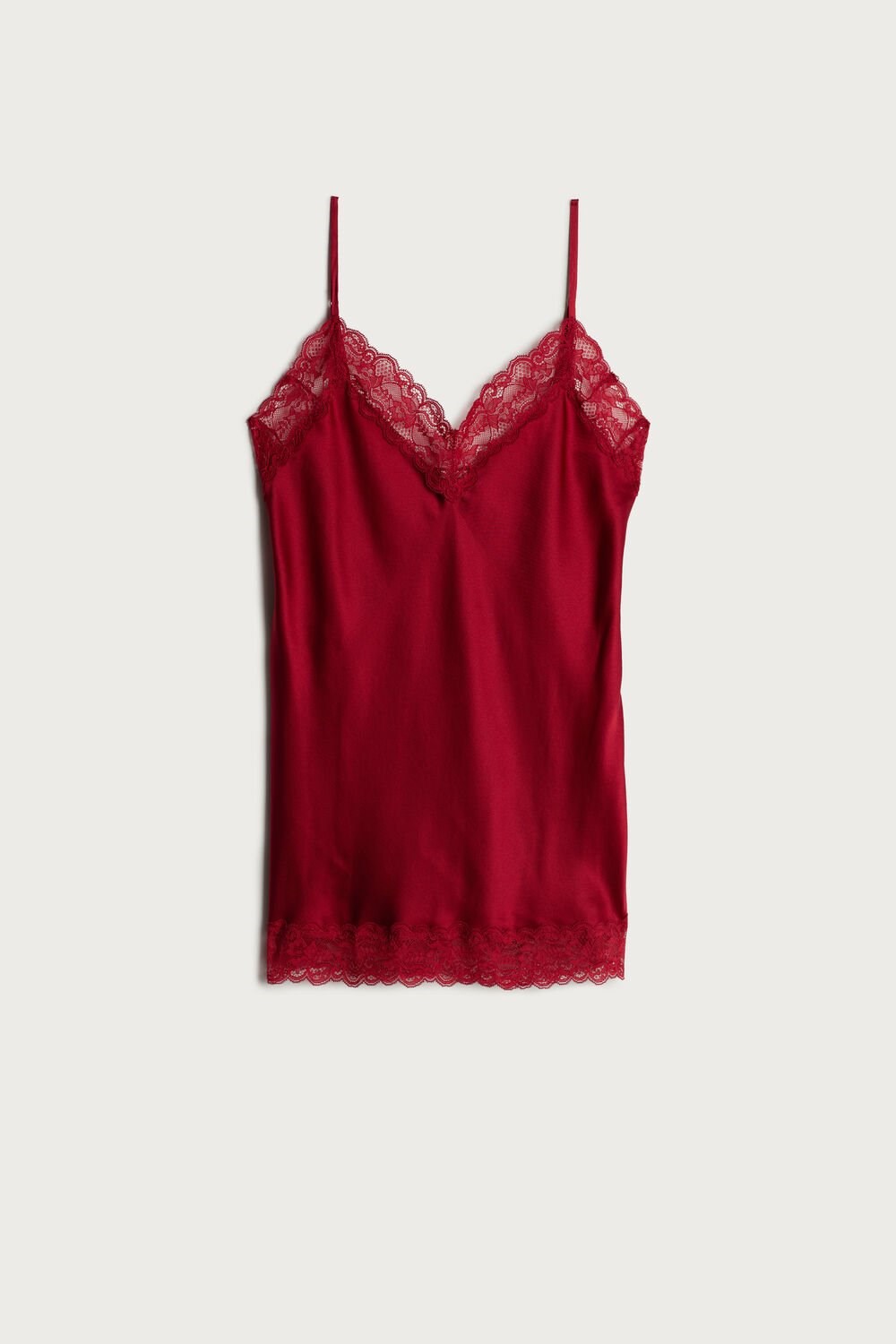 Intimissimi Kanten and Silk Top Rood Rood | 56310LVGT