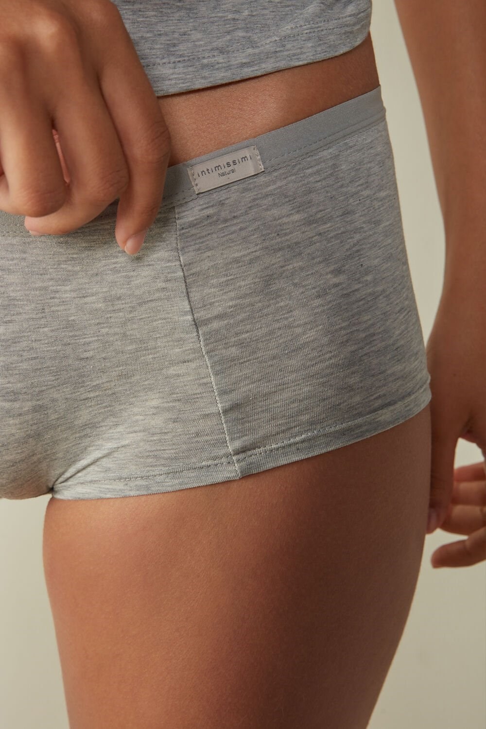 Intimissimi Katoenen Boyshorts Grijs Lichtgrijs | 81547QCSE