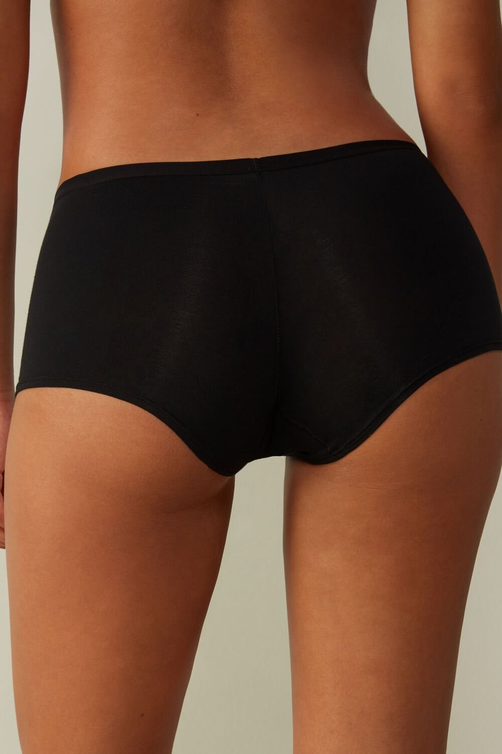 Intimissimi Katoenen Boyshorts Zwart Zwart | 51896SAJK