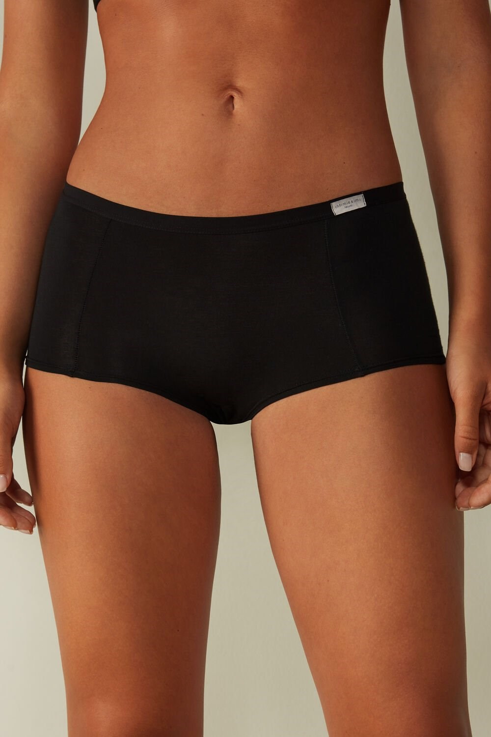 Intimissimi Katoenen Boyshorts Zwart Zwart | 51896SAJK